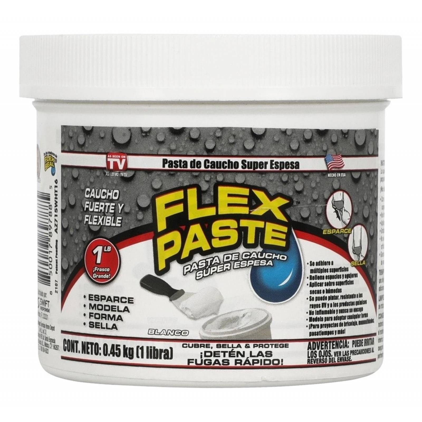 Flex Paste Pasta De Caucho Sellante 453 Ml Blanco