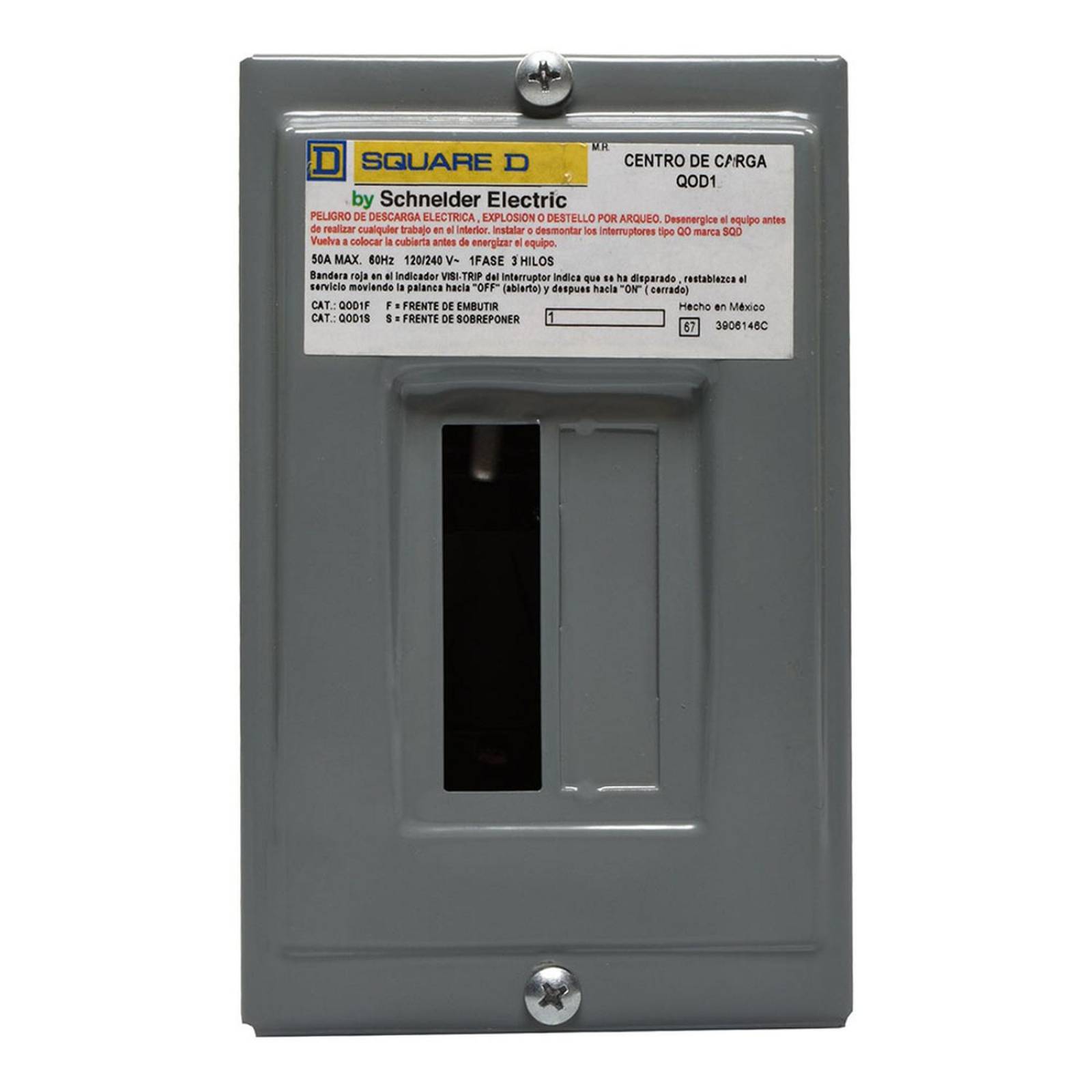 Centro de carga 1p 50a de sobreponer 
