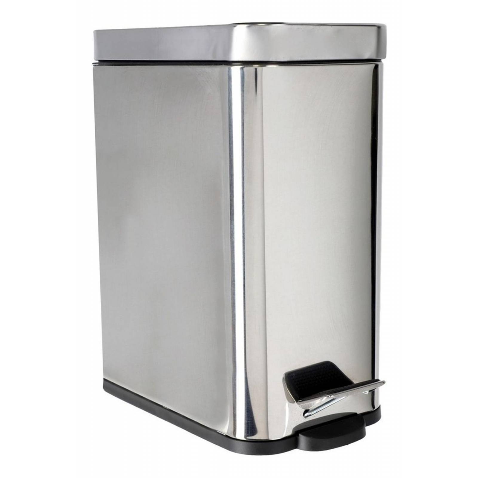 MSV Cubo Con Pedal Eco (40 L, Acero Inoxidable, Acero Inoxidable/Negro