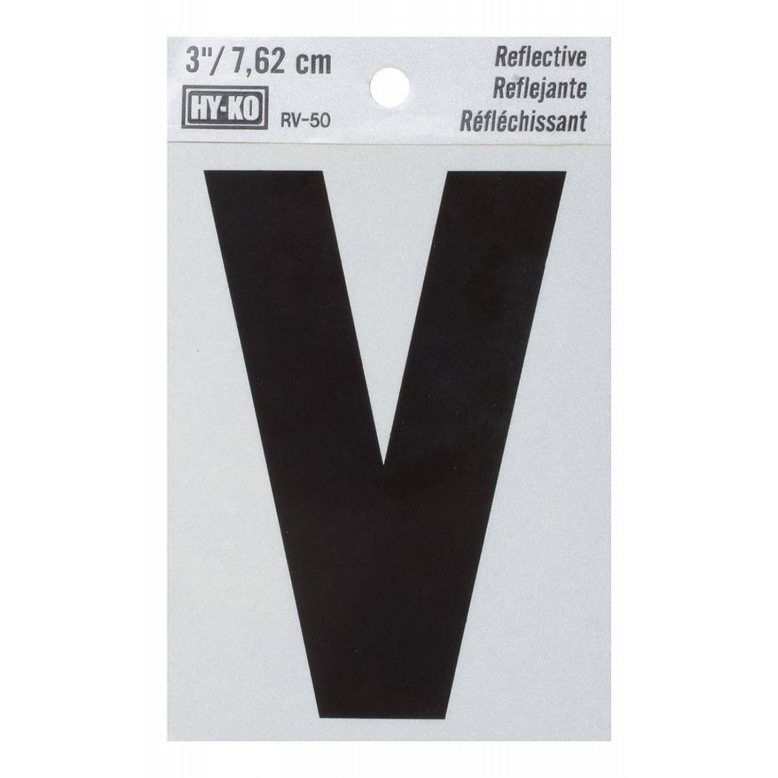 Letra V De Vinilo 7.62 Cm