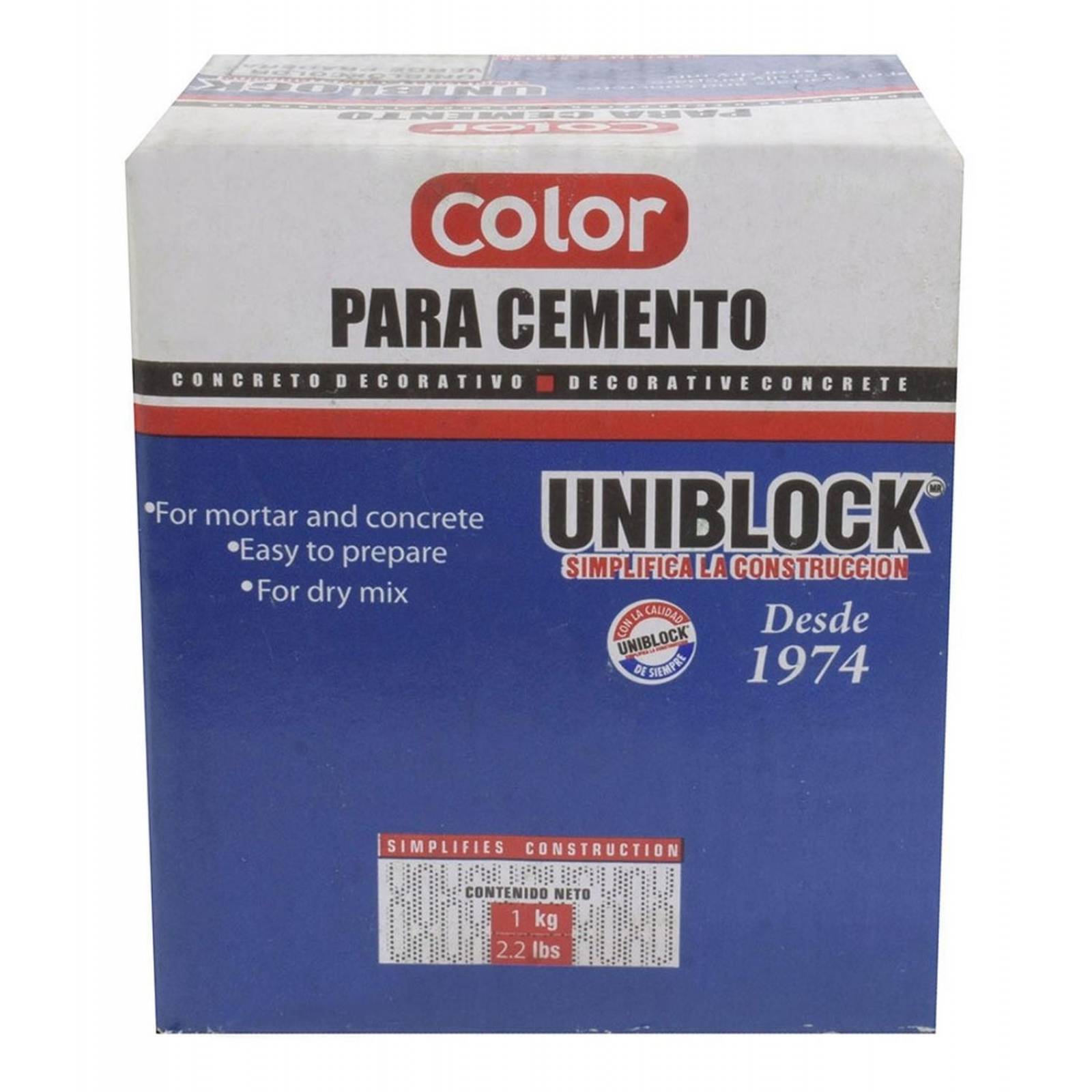 Color Para Cemento Verde Pradera 1 Kg 