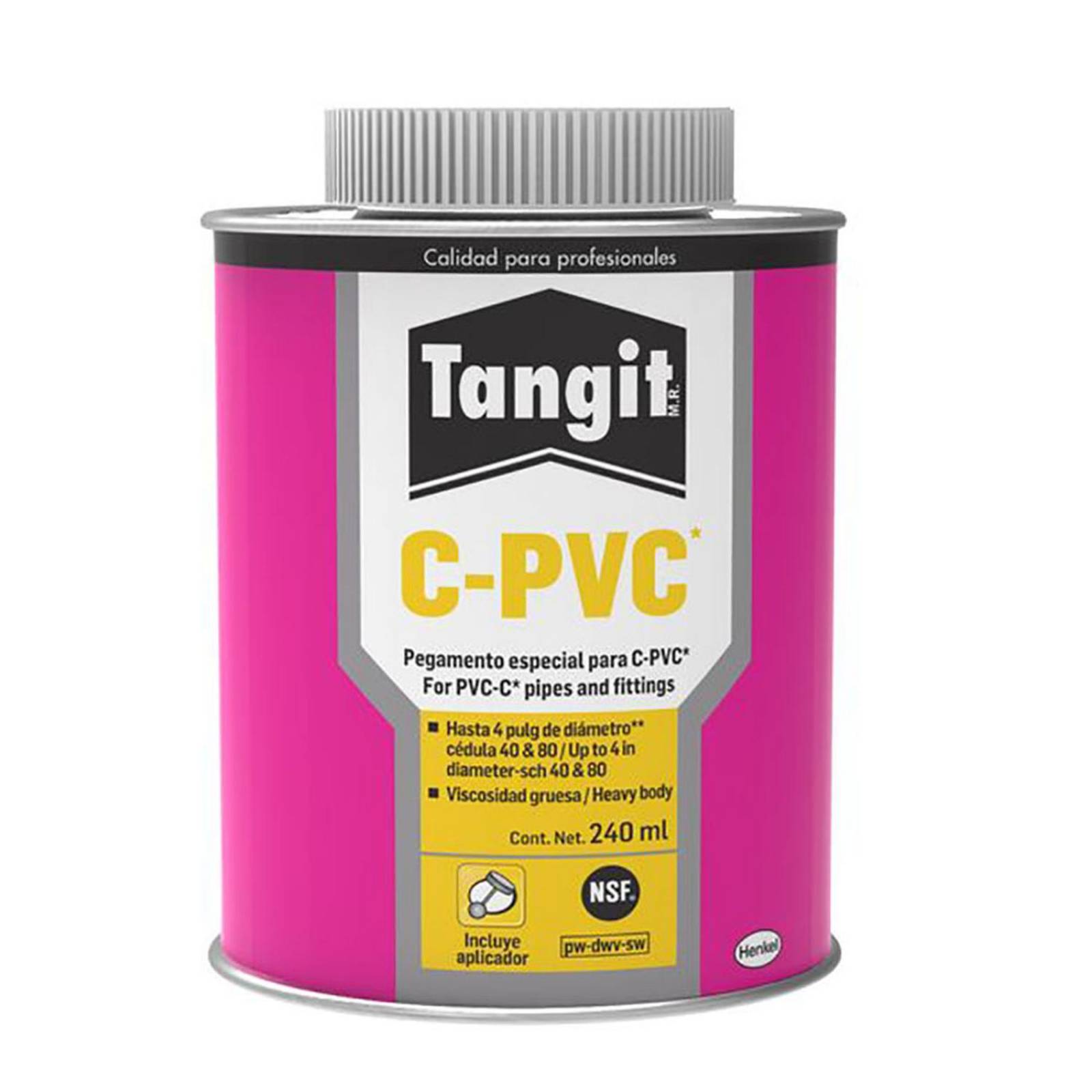 Tangit pegamento para c-pvc amarillo 240 ml 