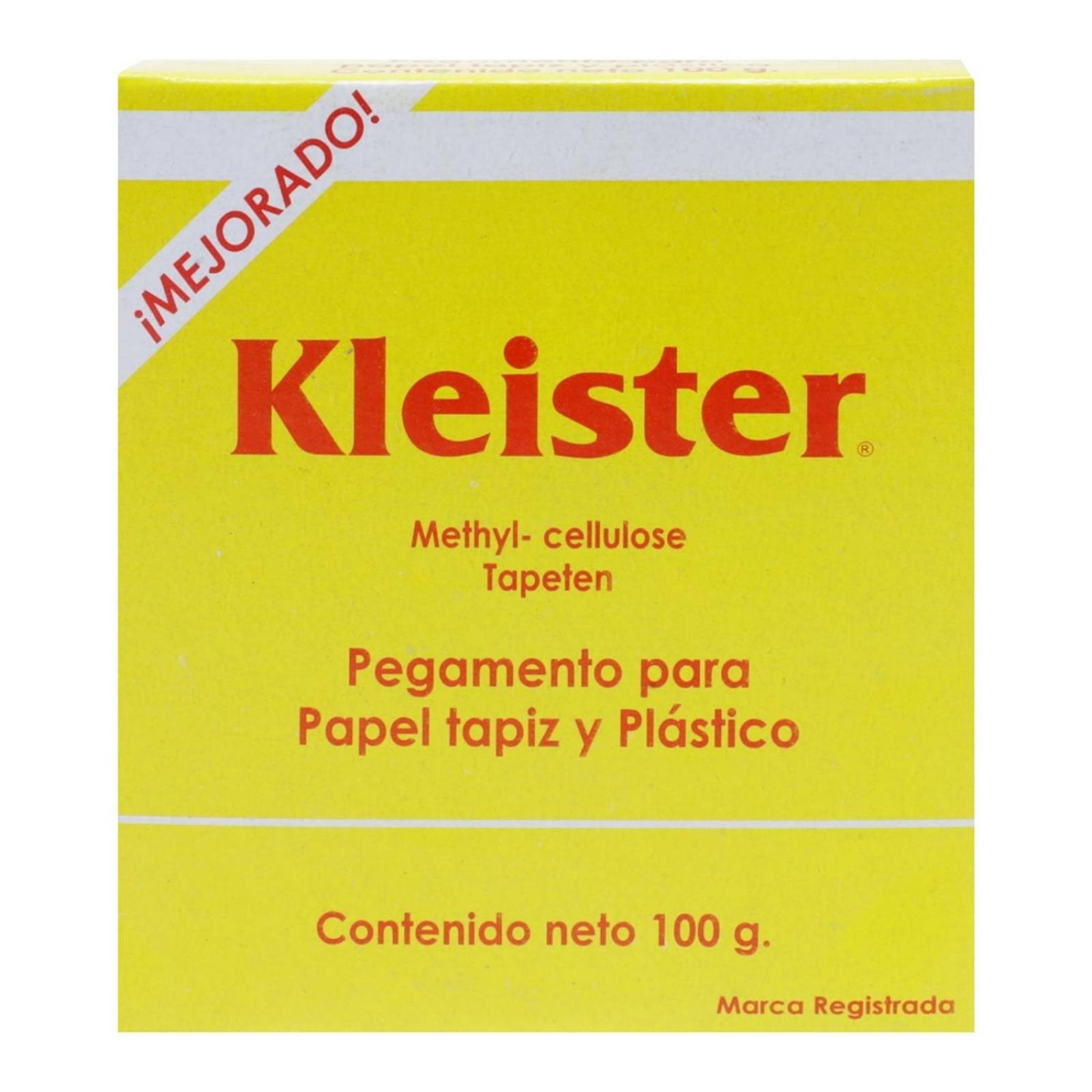 Pegamento de 100 gr para papel tapiz y plástico blanco 