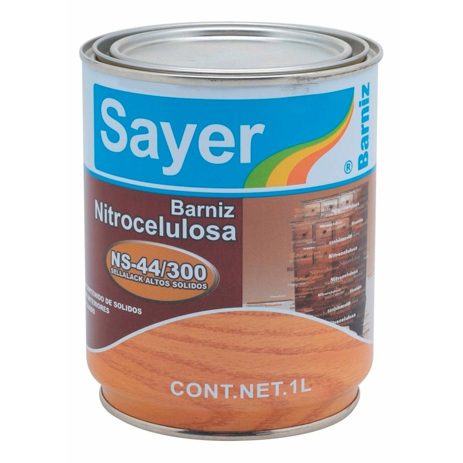 Sellador Altos Sólidos De 1l Para Madera Transparente 