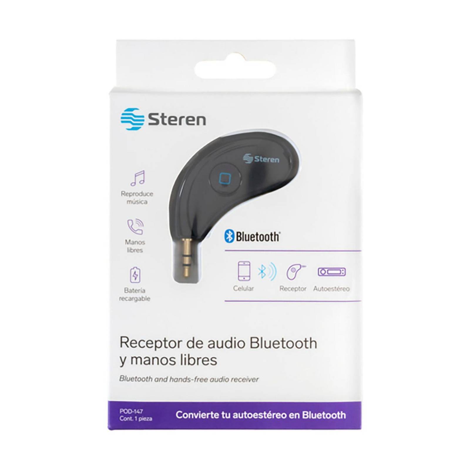 Receptor de audio bluetooth y manos libres 