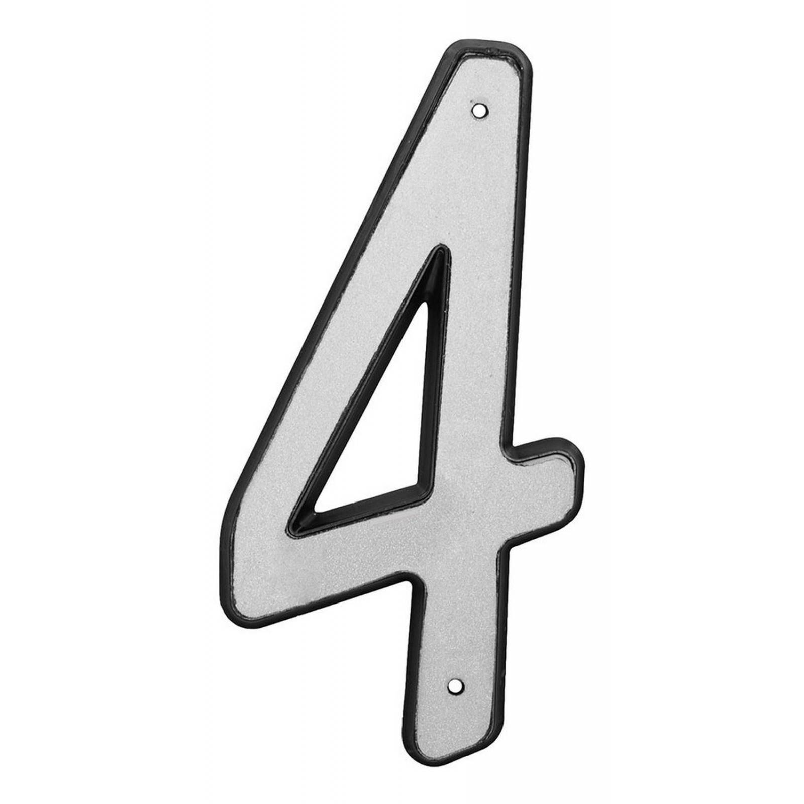 Número 4 De Plástico 10.1 X 5.6 Cm 