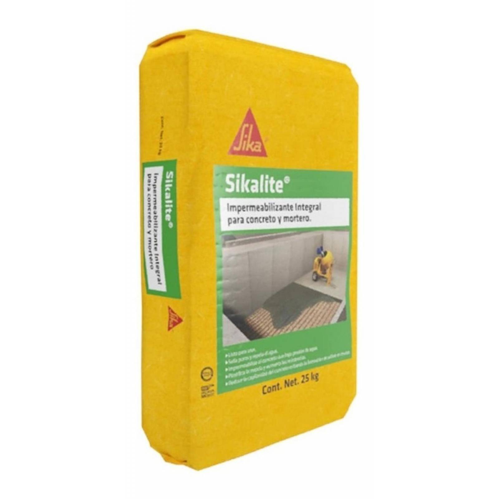 Impermeabilizante Integral Para Concreto Y Mortero Gris 25kg 