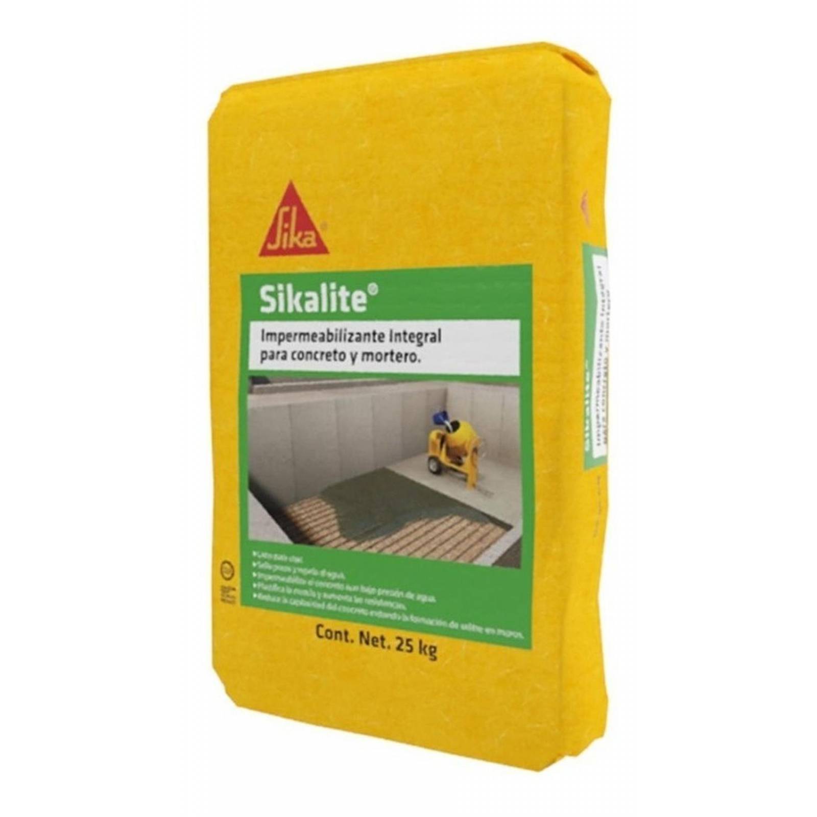 Impermeabilizante Integral Para Concreto Y Mortero Gris 25kg 