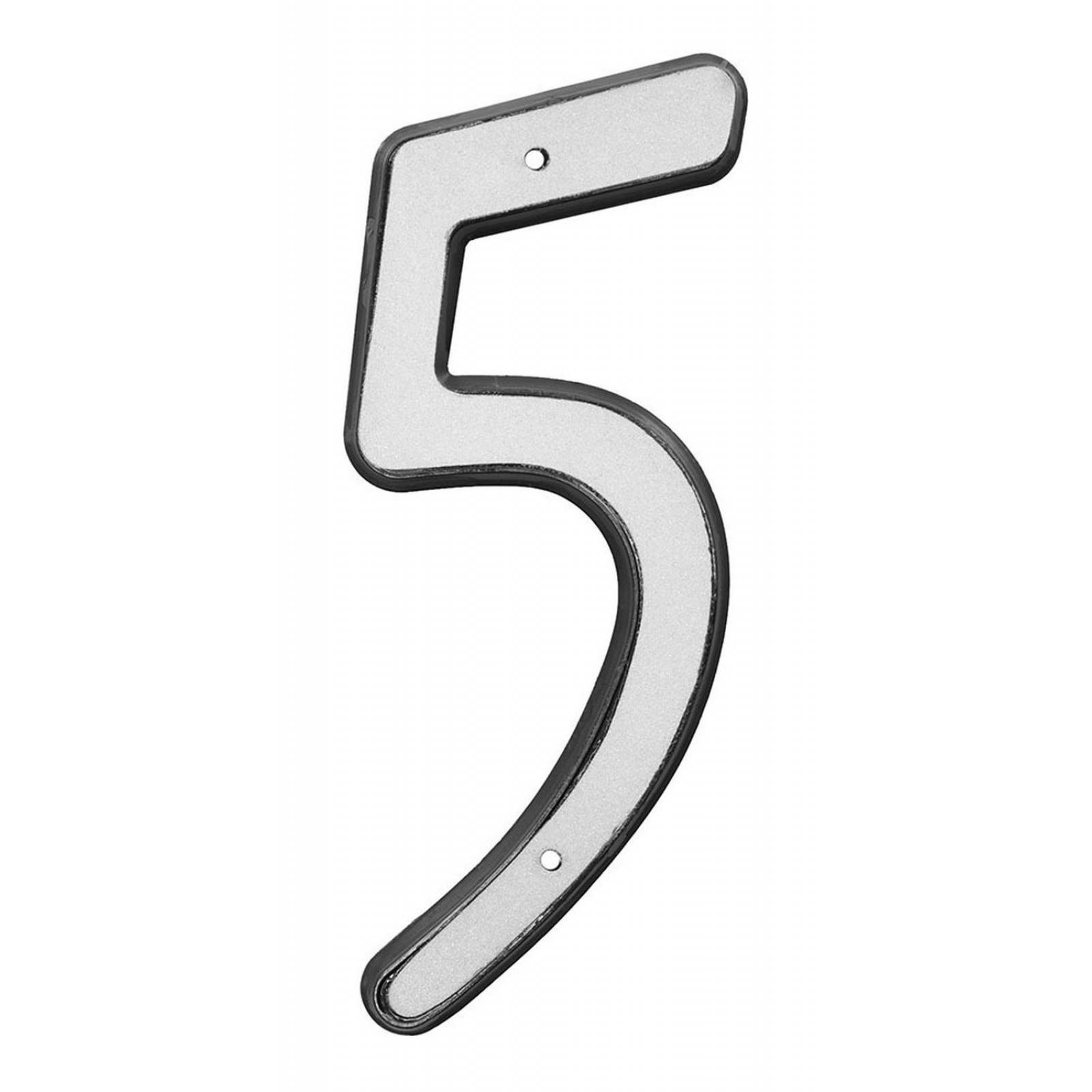 Número 5 De Plástico 10.1 X 4.5 Cm 