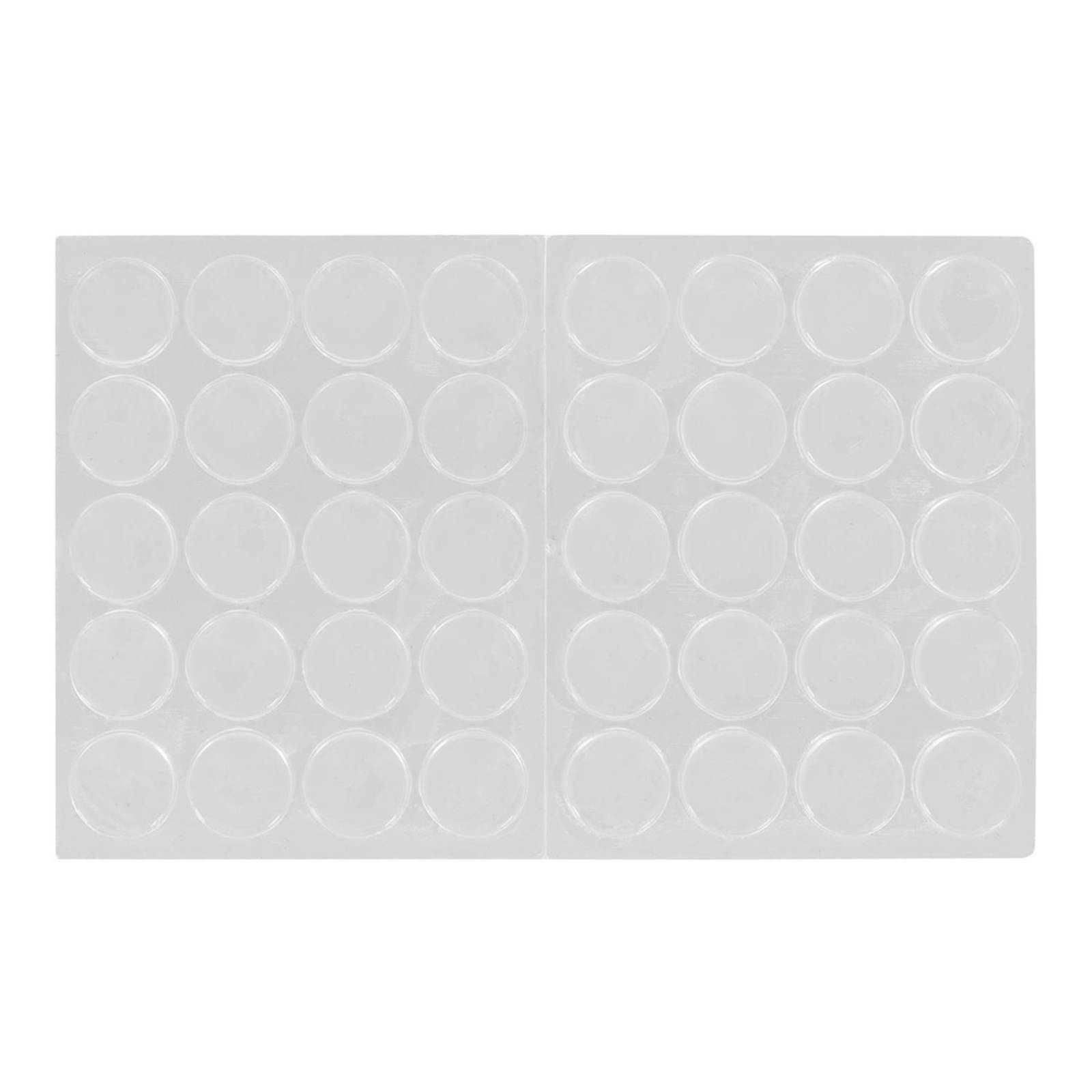 Topes de goma anti-impacto scotch, redondo, transparente, 12.7 mm, 40 und