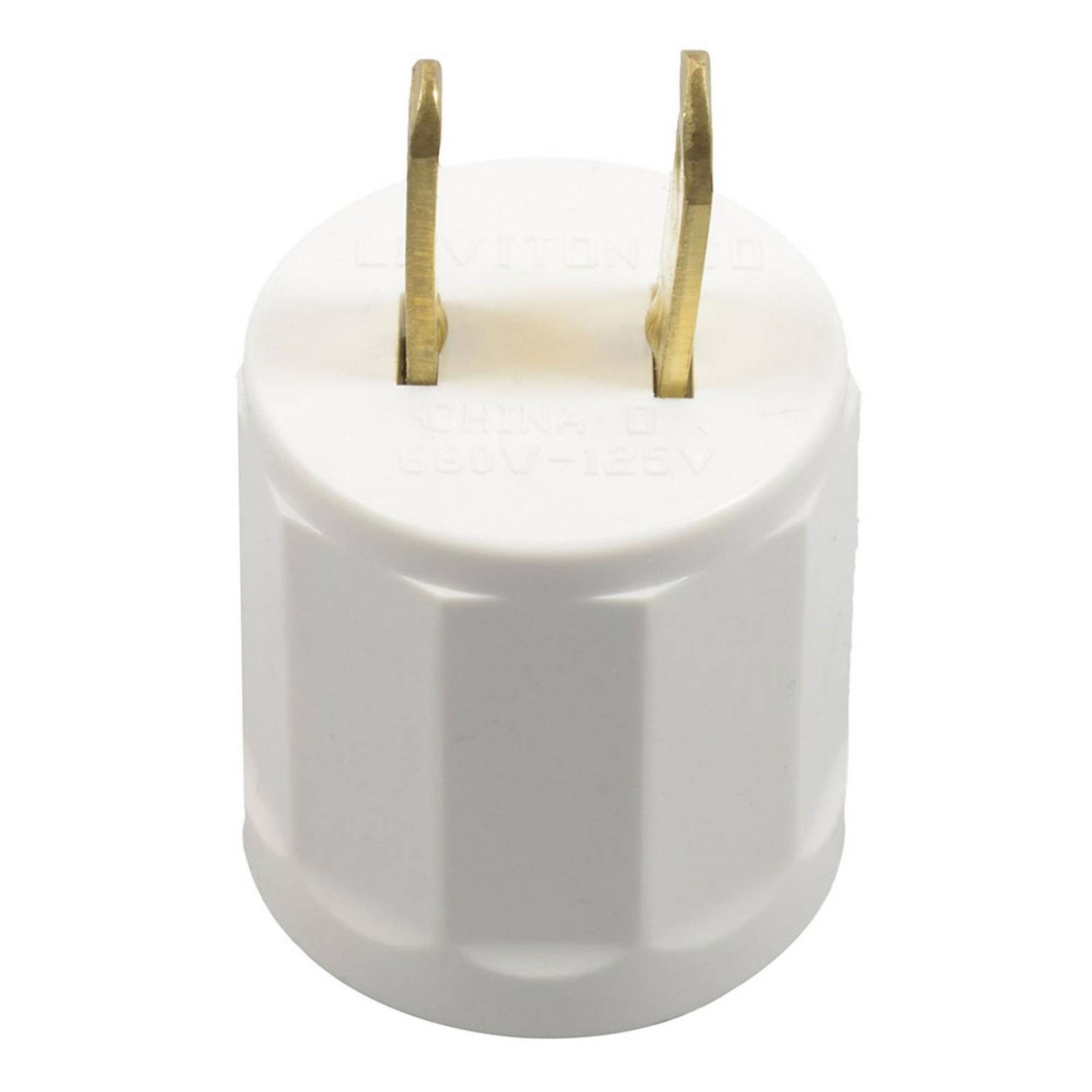 Clavija a portalámpara blanco leviton 