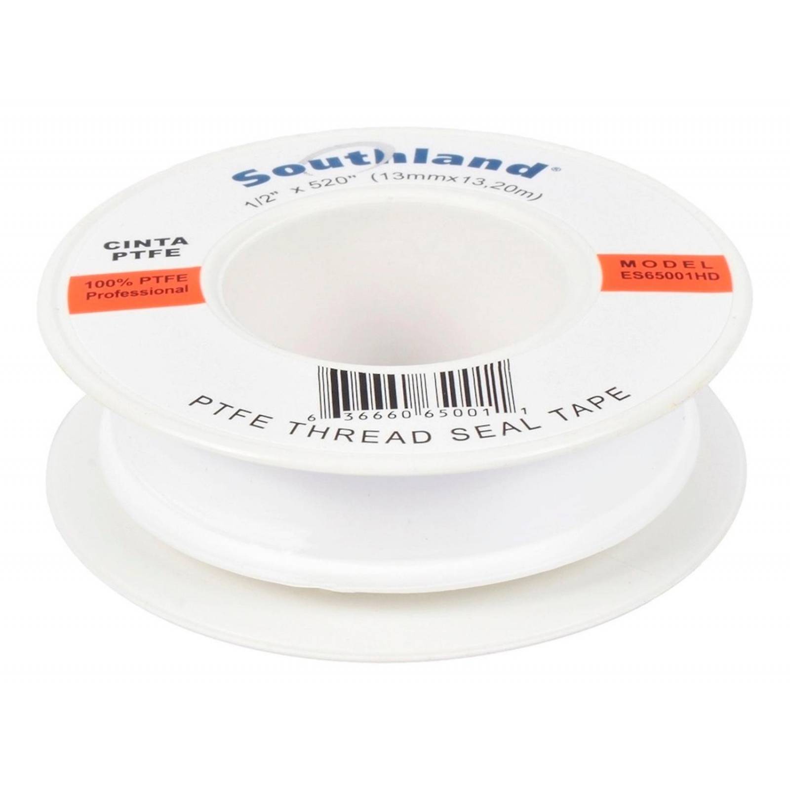 Cinta Teflón 1.3 X 1320 Cm Blanco Southland 
