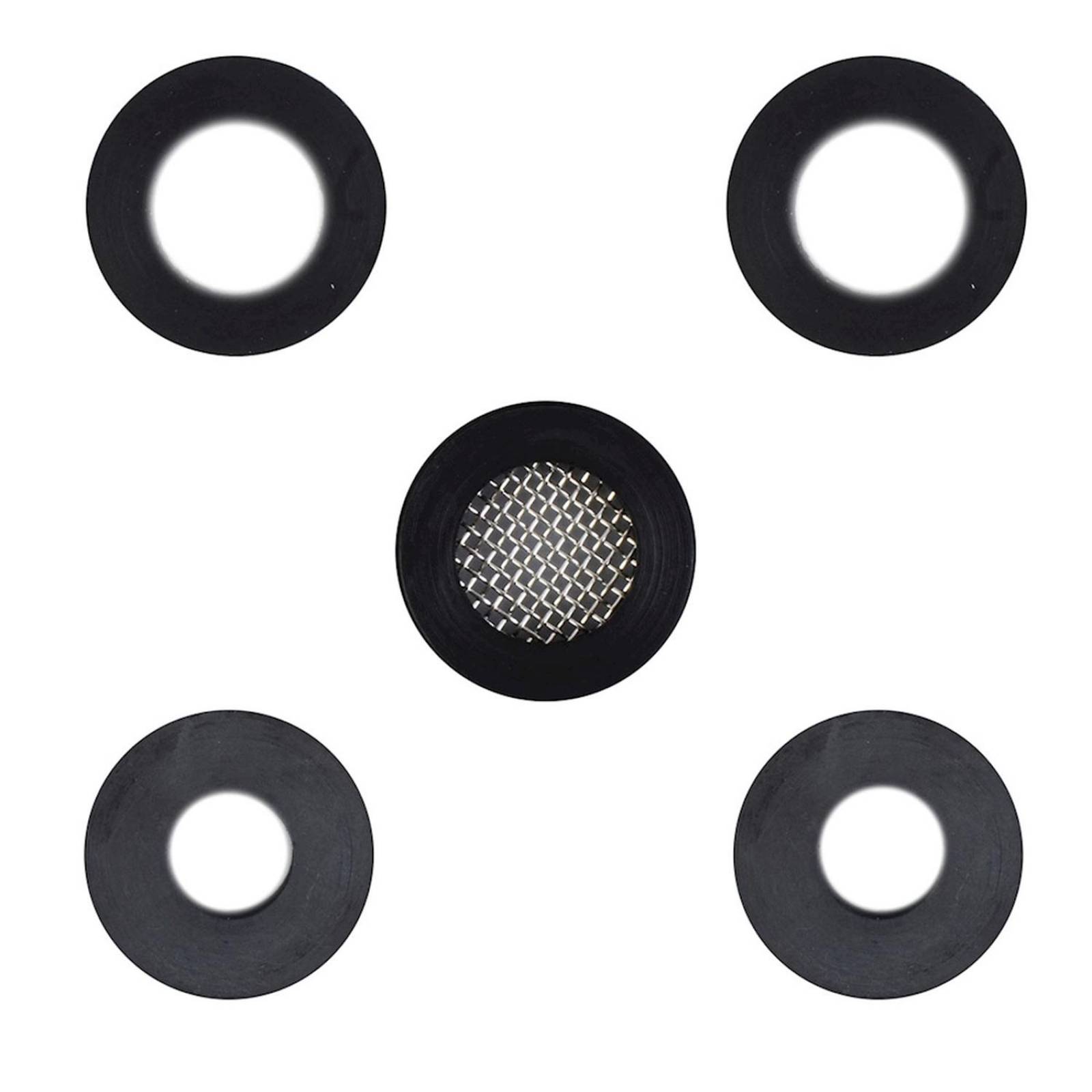 Empaques para regadera de 1.93 cm negro glacier bay 5 piezas 