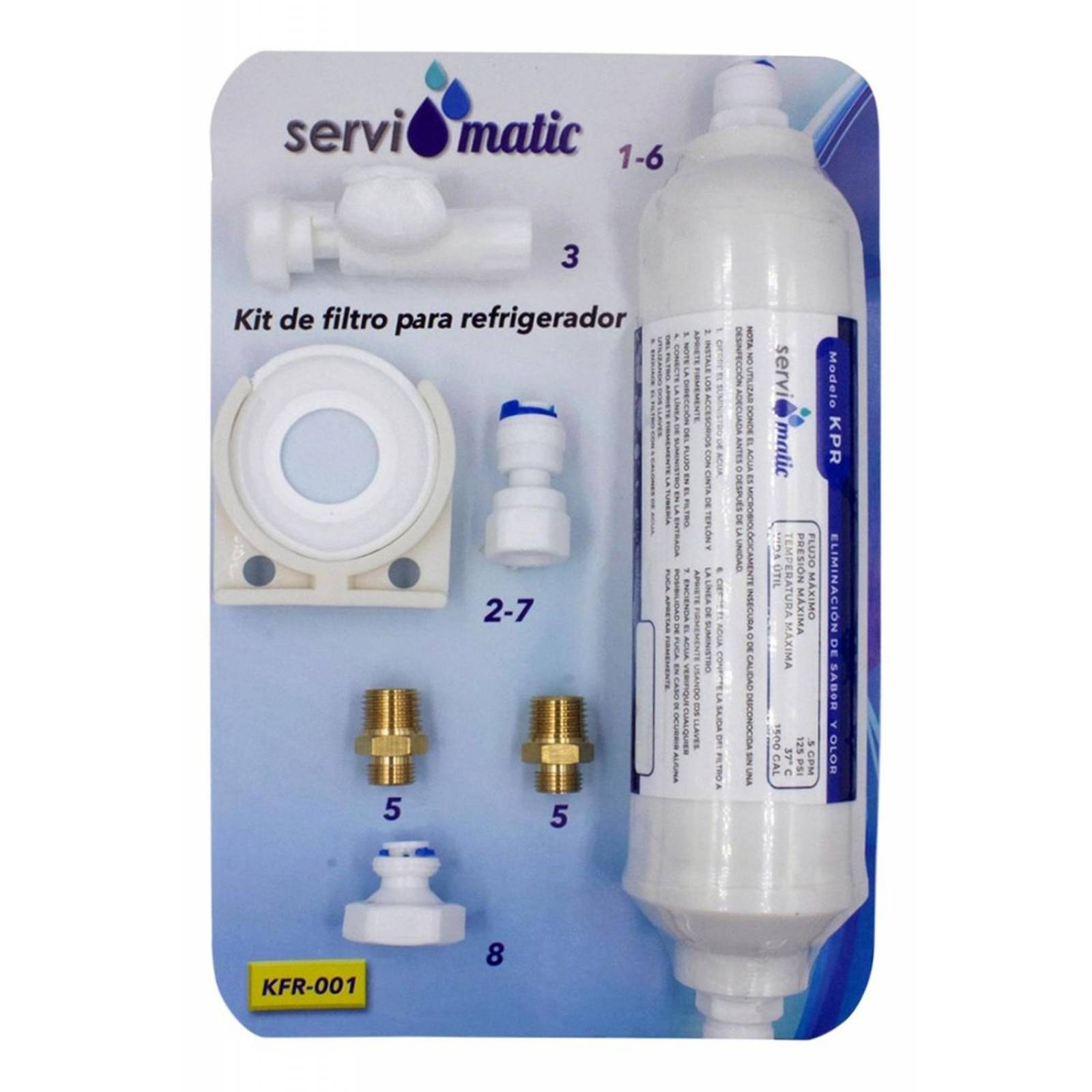 Kit De Filtro Para Refrigerador Servimatic 10 Piezas 