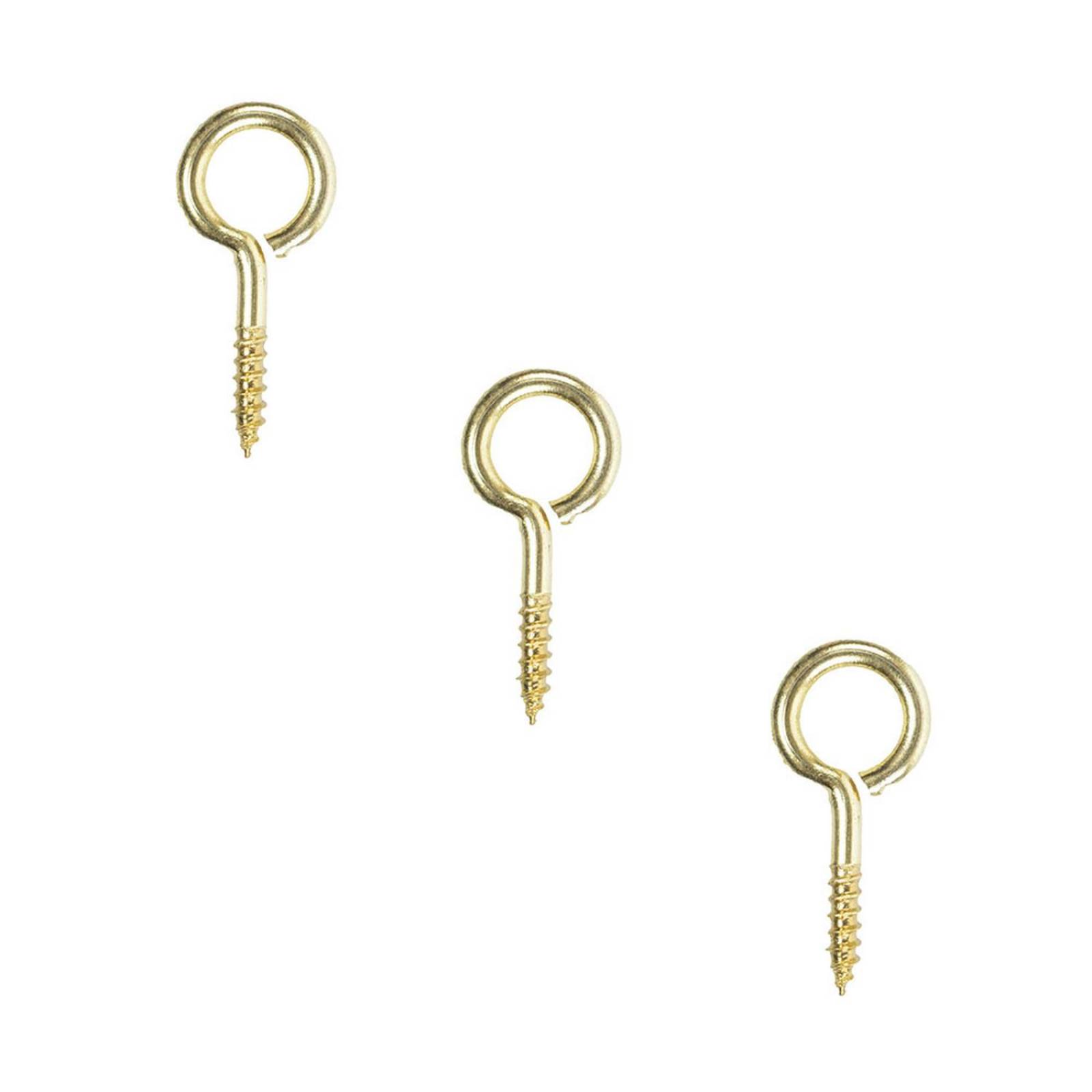 Armella cerrada 1-3/8 de pulgada dorado 3 piezas 