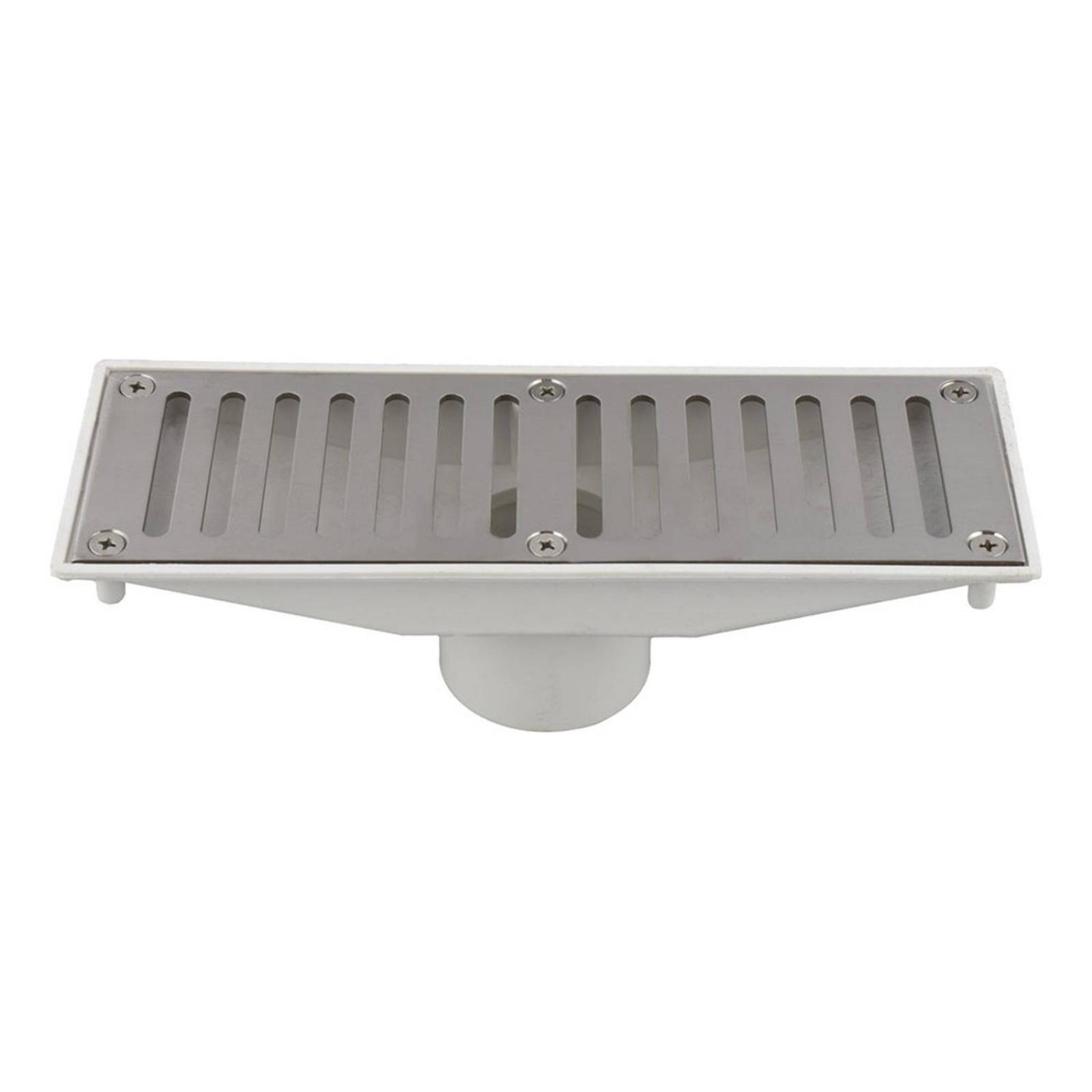 Resumidero rectangular de 24 x 8.5 cm plata