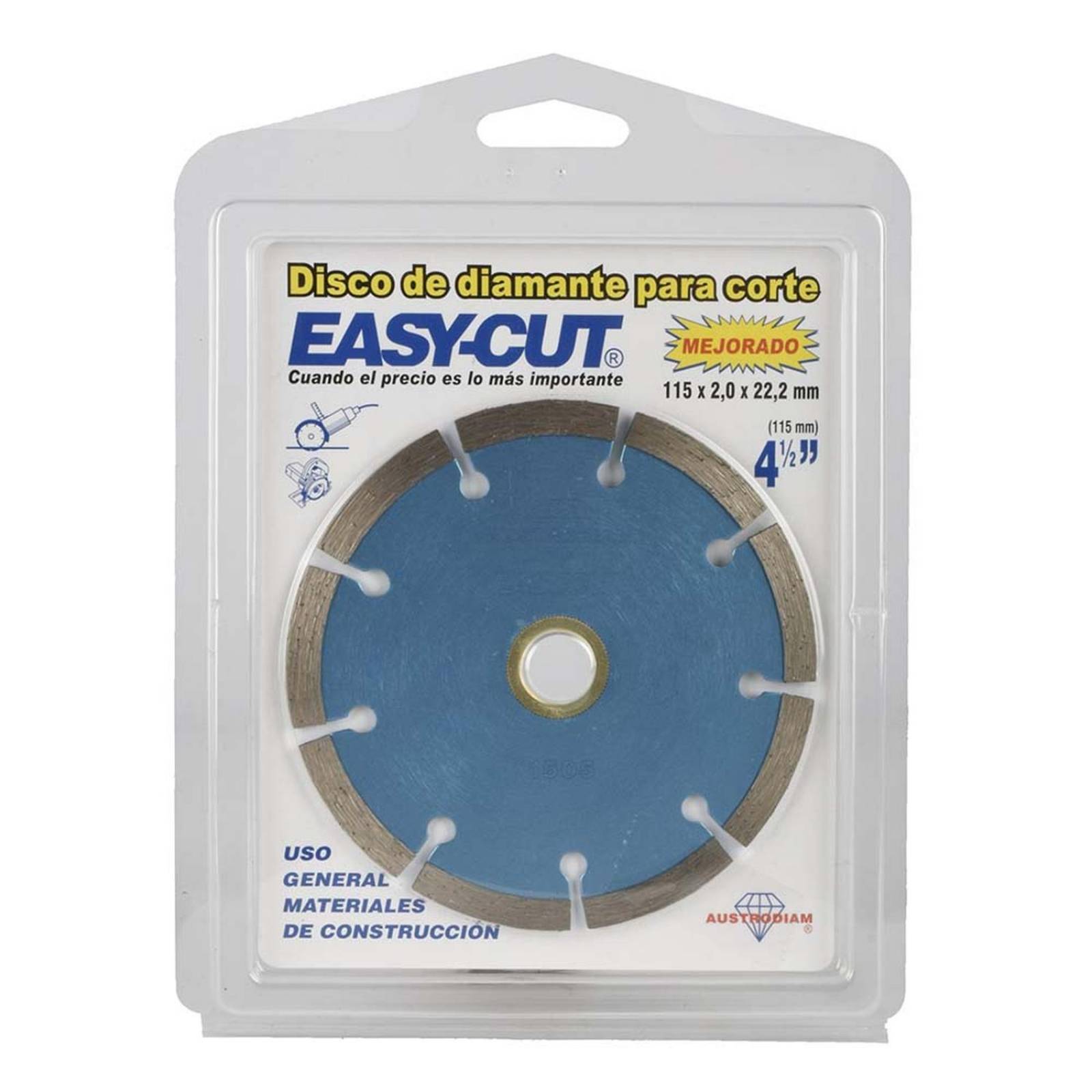 Disco de diamante para corte easy-cut de 4 pulgadas 