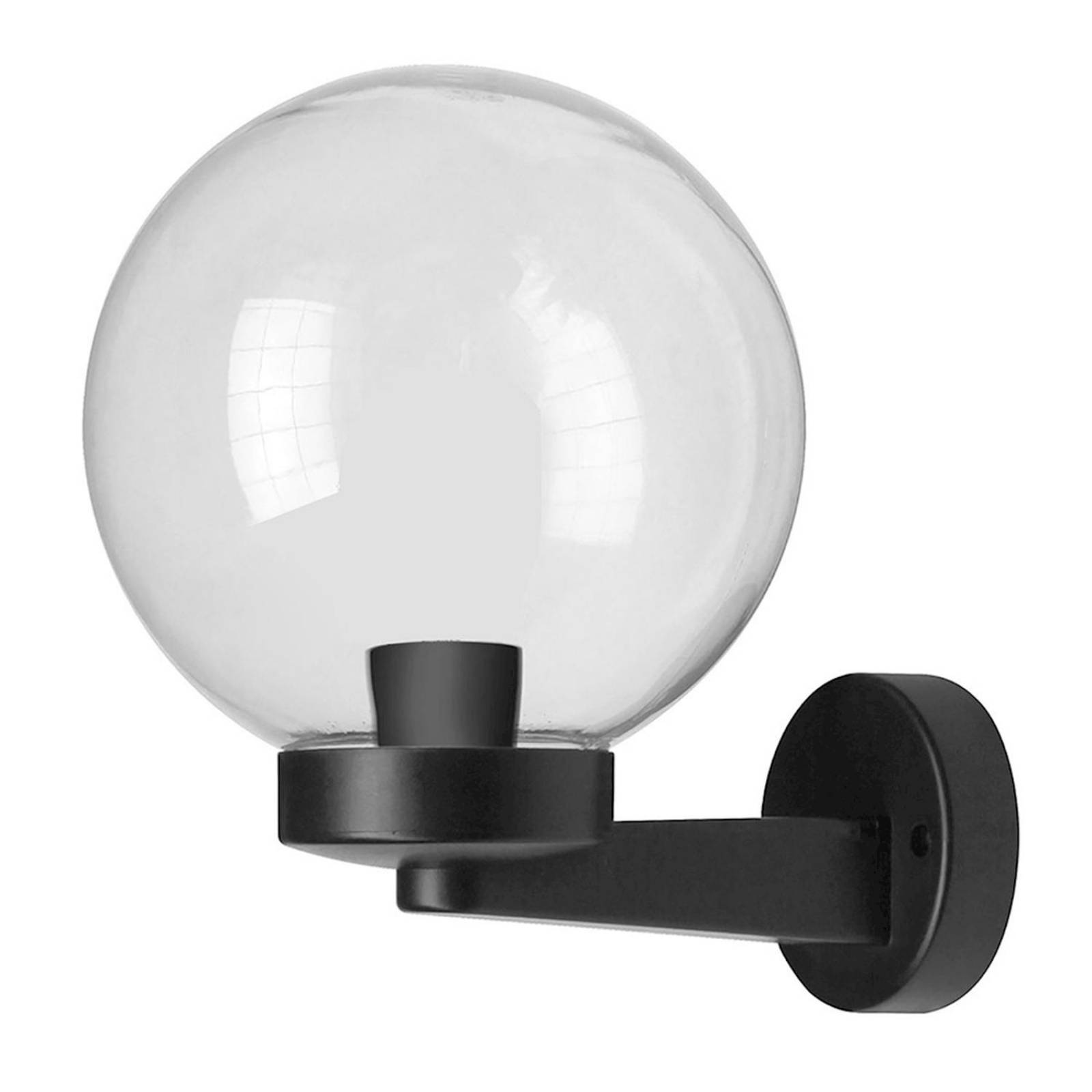 Lámpara de esfera para exterior e27 de 25.50 x 20 x 26 cm negro