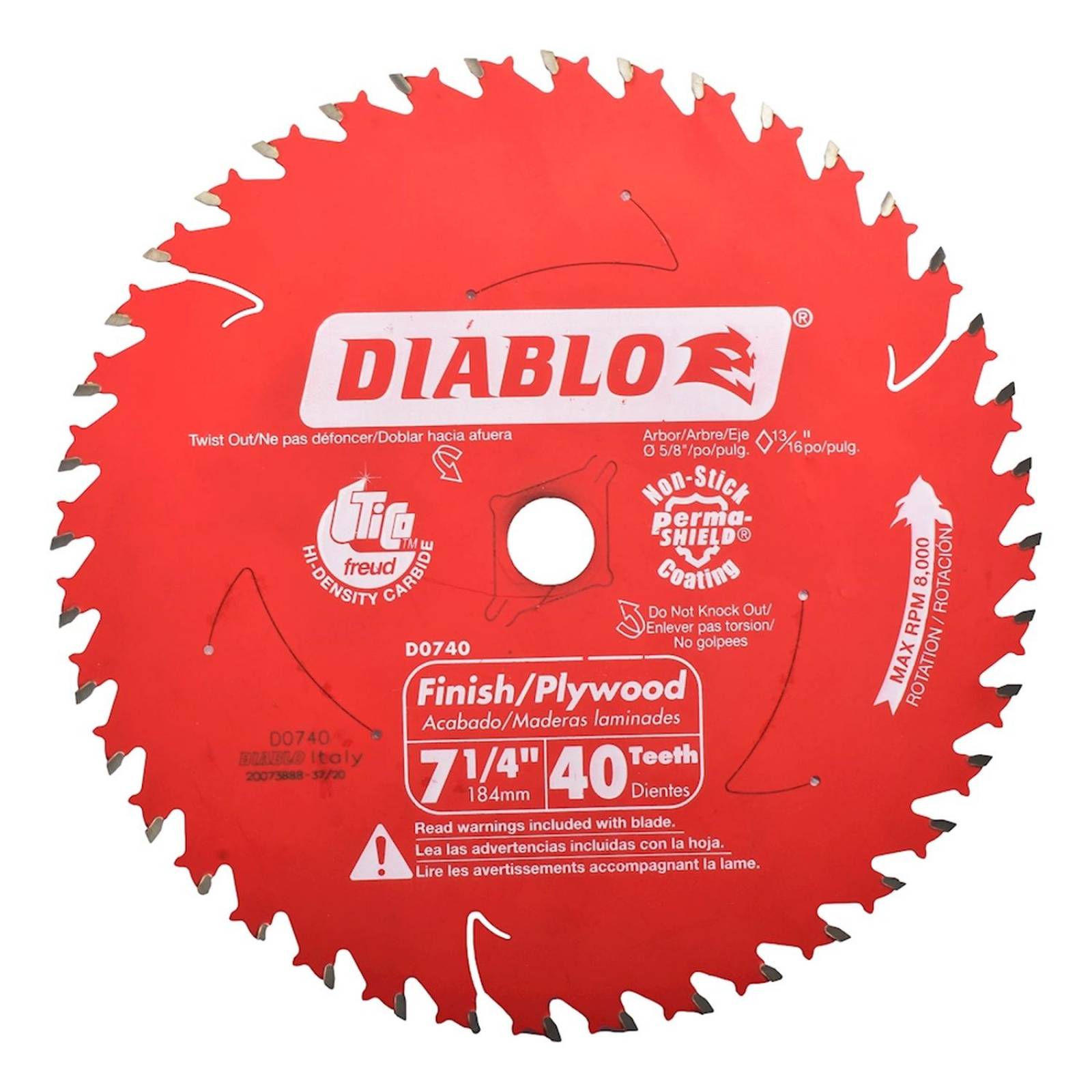 Disco de corte para madera 7-1/4 pulgadas 