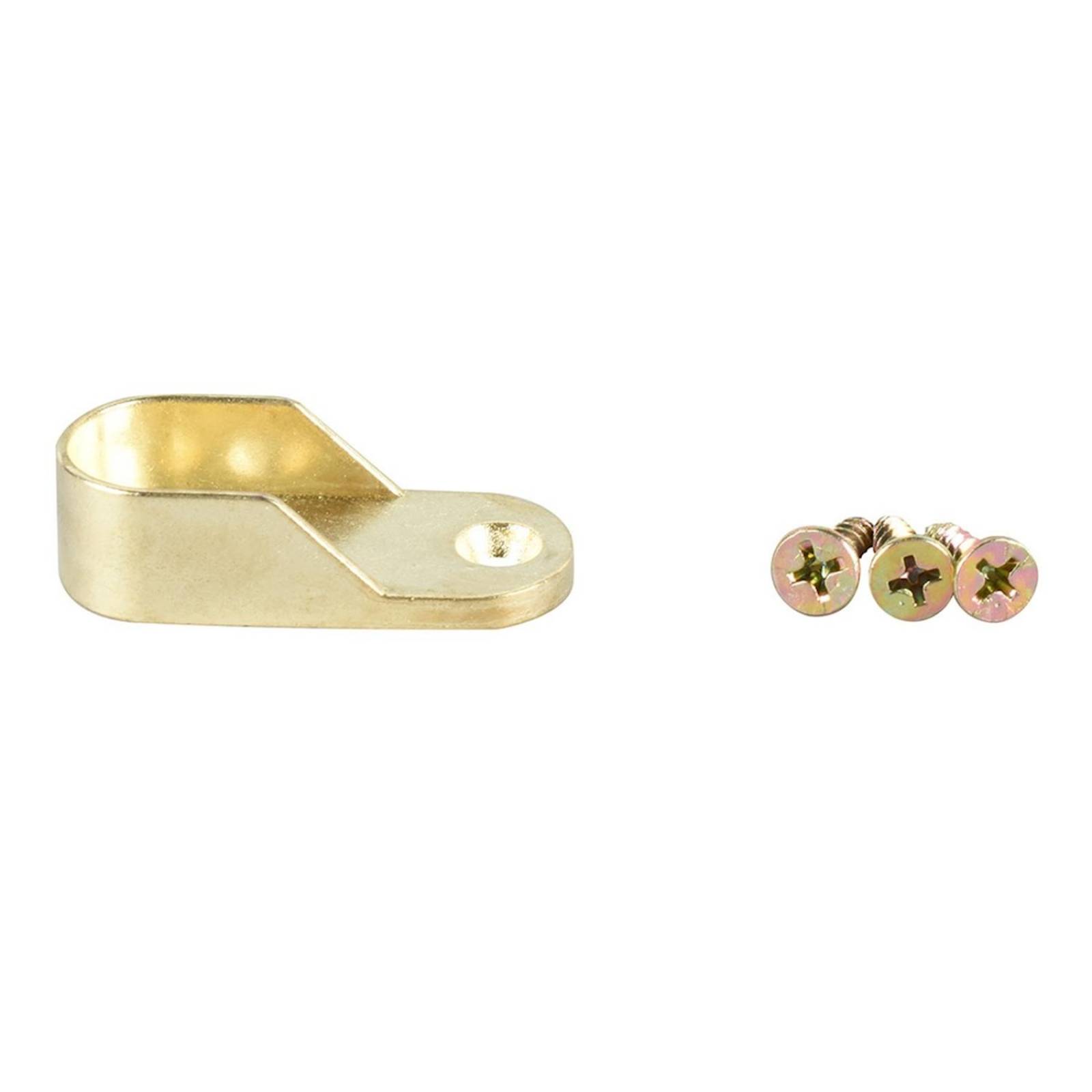 Brida para tubo ovalado 4.3 cm dorada 