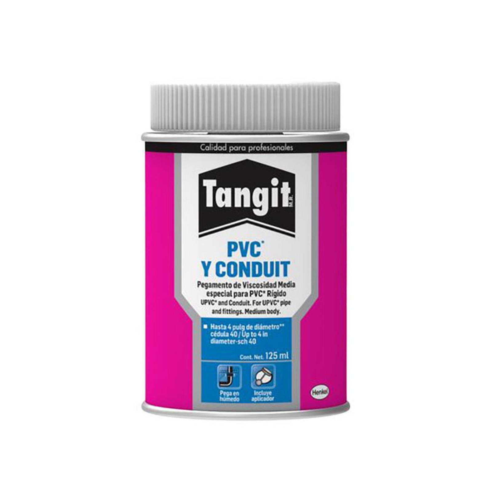 Tangit pegamento para pvc y conduit amarillo 125 ml
