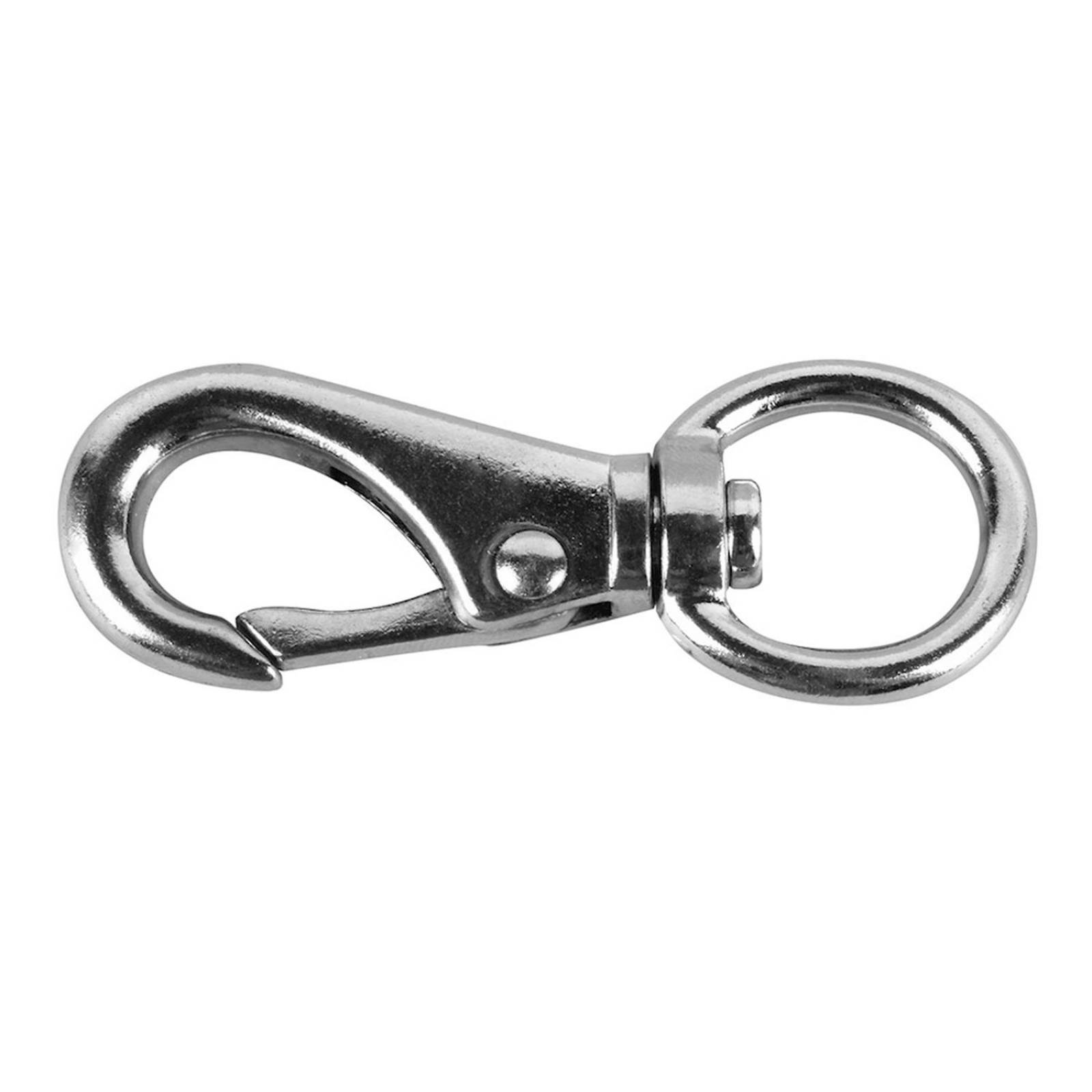 Gancho giratorio cierre rápido metal plata 