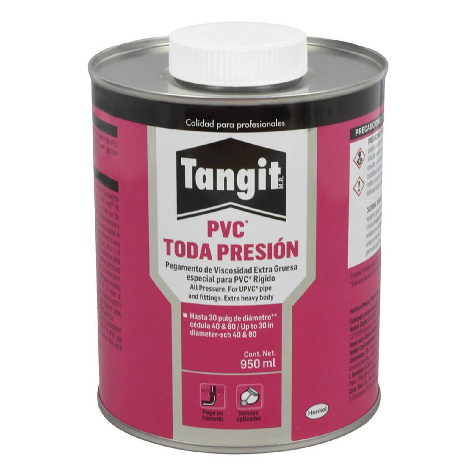 Tangit toda presión pegamento para tuberías de pvc amarillo 950 ml