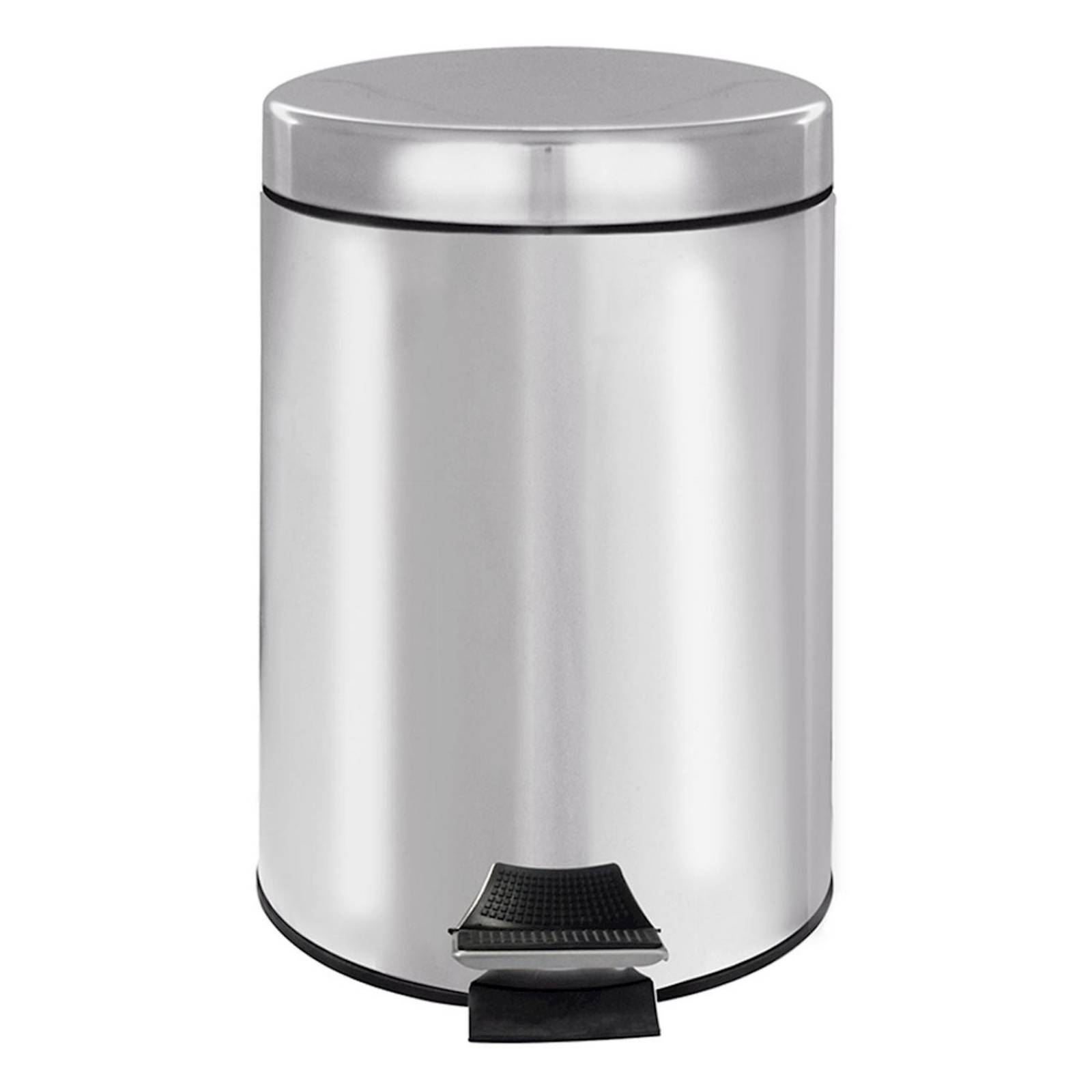 Bote para basura con pedal 20.5 x 26.3 x 26 cm plata bath accents 