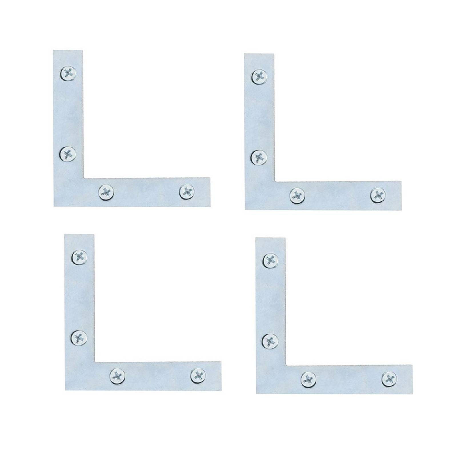 Refuerzo de unión l" 6.5 x 6.5 cm plata 4 piezas 