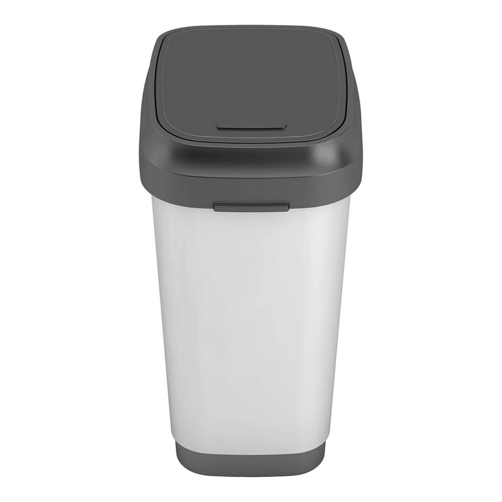 Bote de basura dual polipropileno con tapa oscilante/abatible 50 l