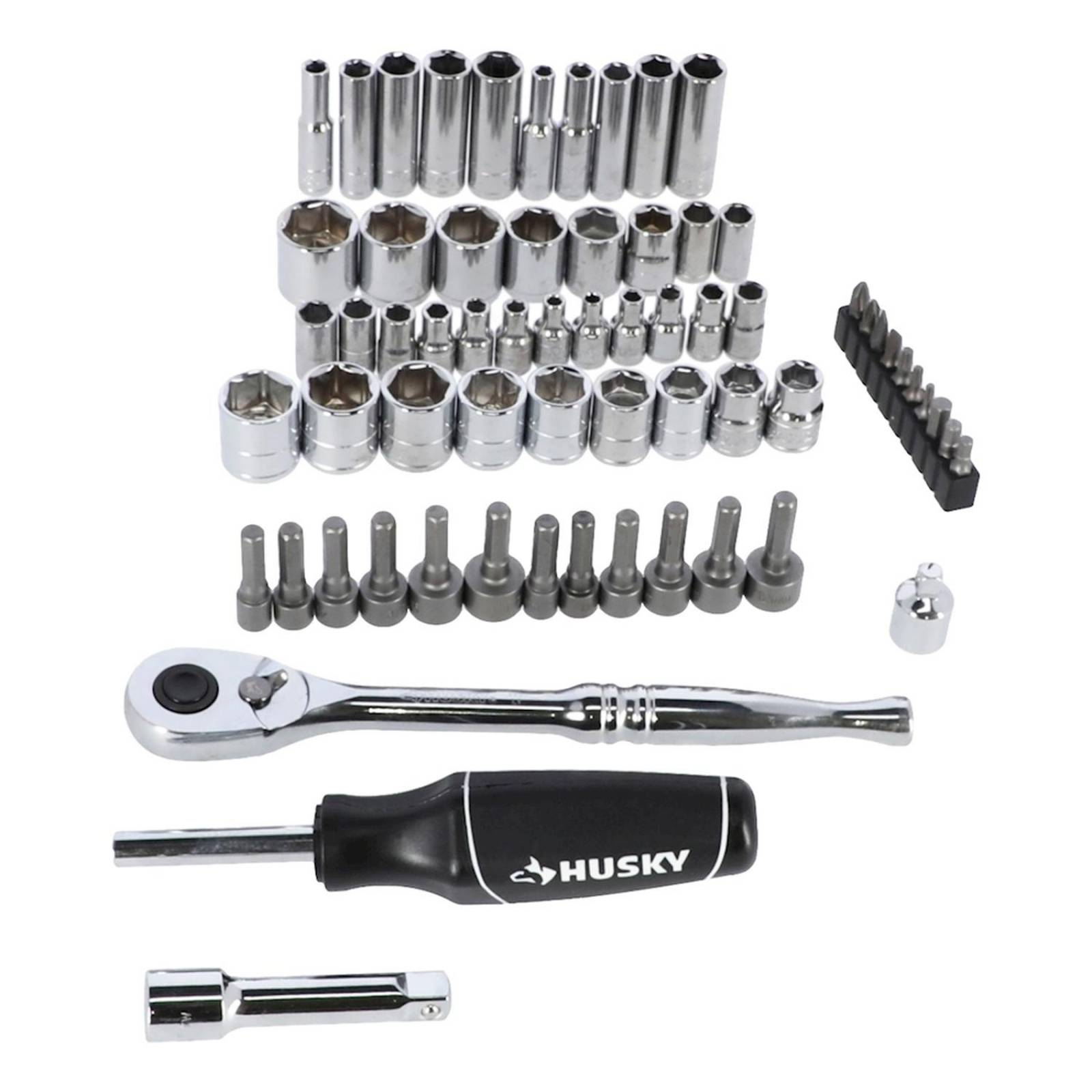 Juego de herramientas para mecánico de acero husky 65 piezas 