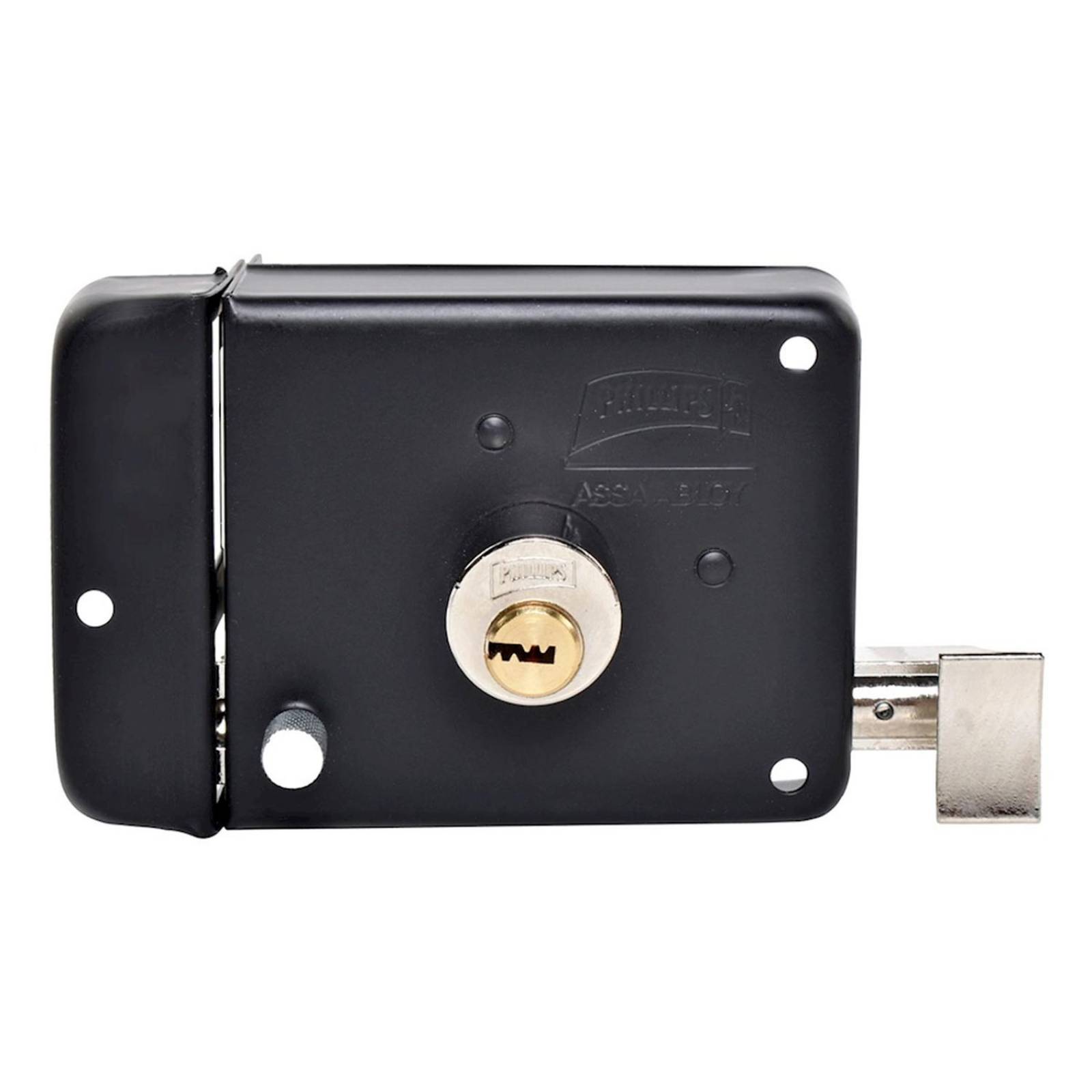 Cerradura sobreponer 715 izquierda negro mate 