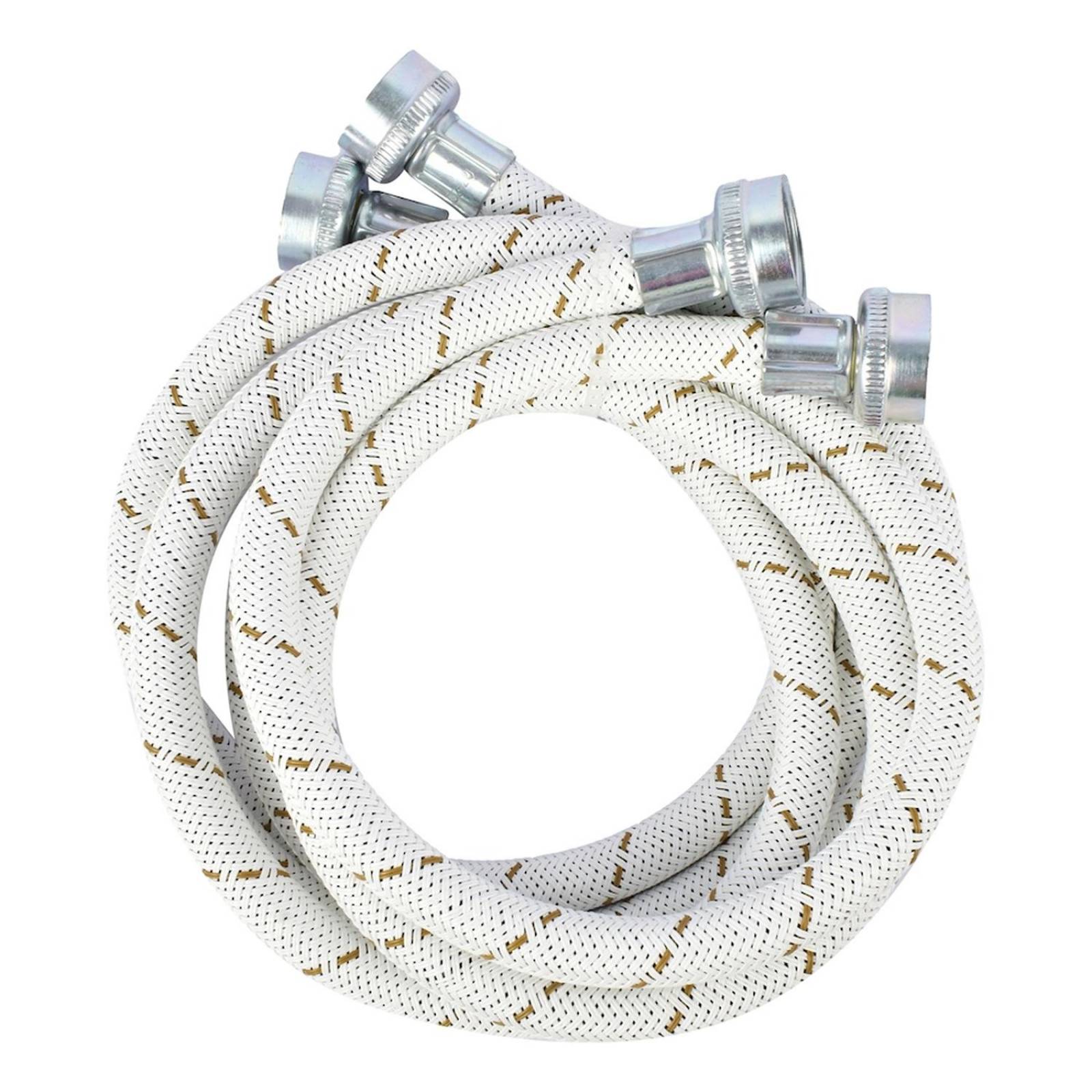 Juego de conectores flexibles para lavadora de 150 cm blanco coflex 2 piezas 