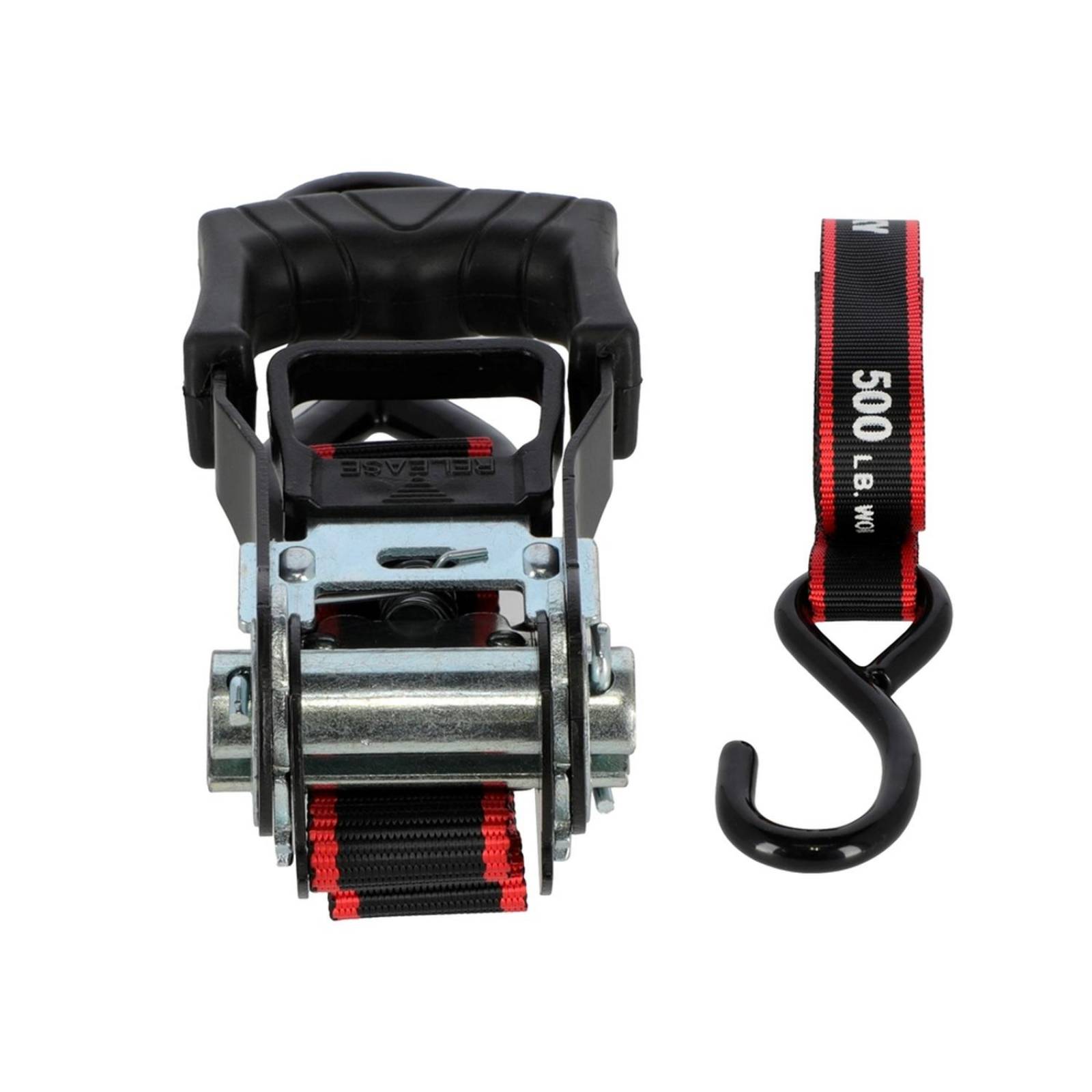 Amarre con matraca negro 365 x 2.54 cm 4 piezas 