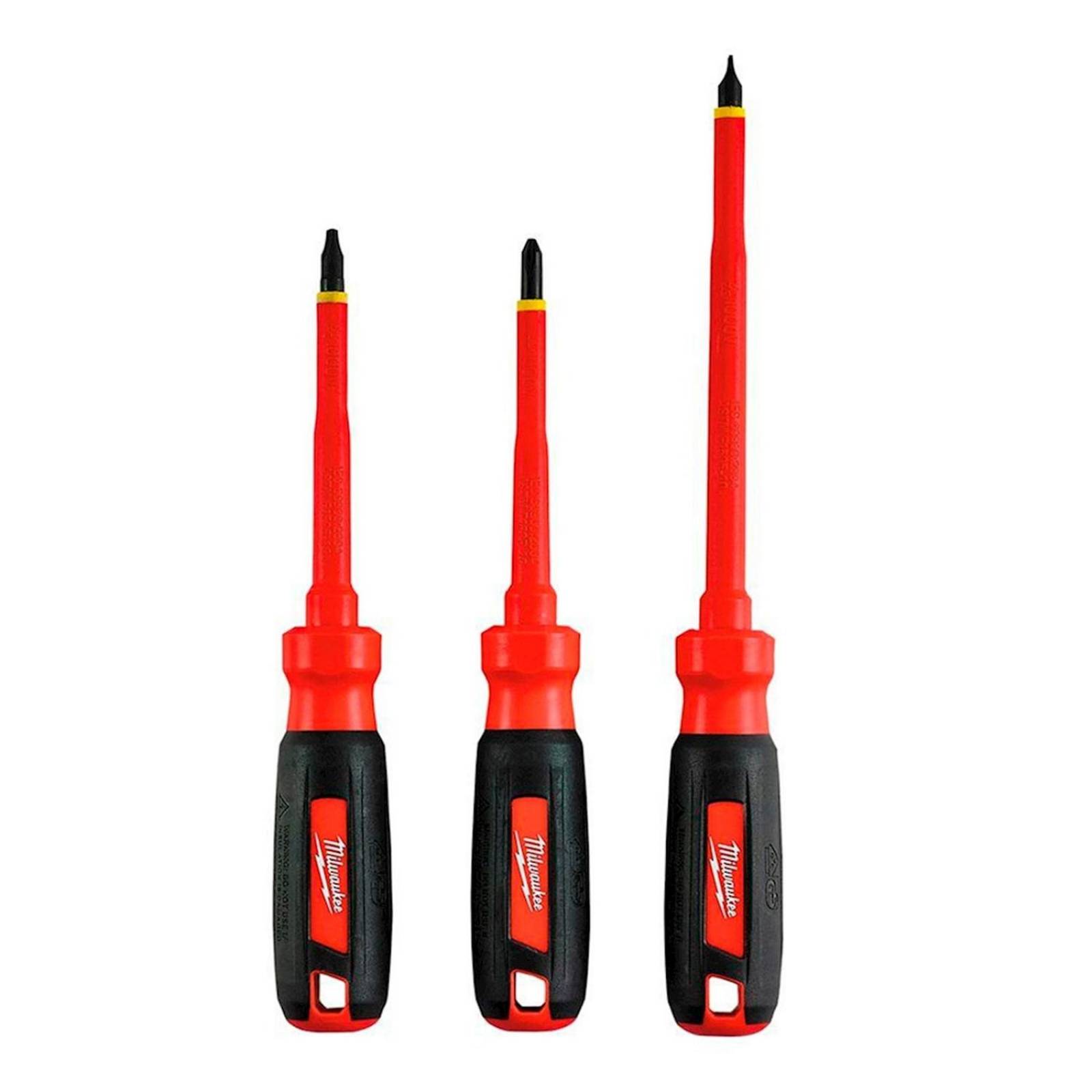 Juego de destornilladores aislados milwaukee 3 piezas 