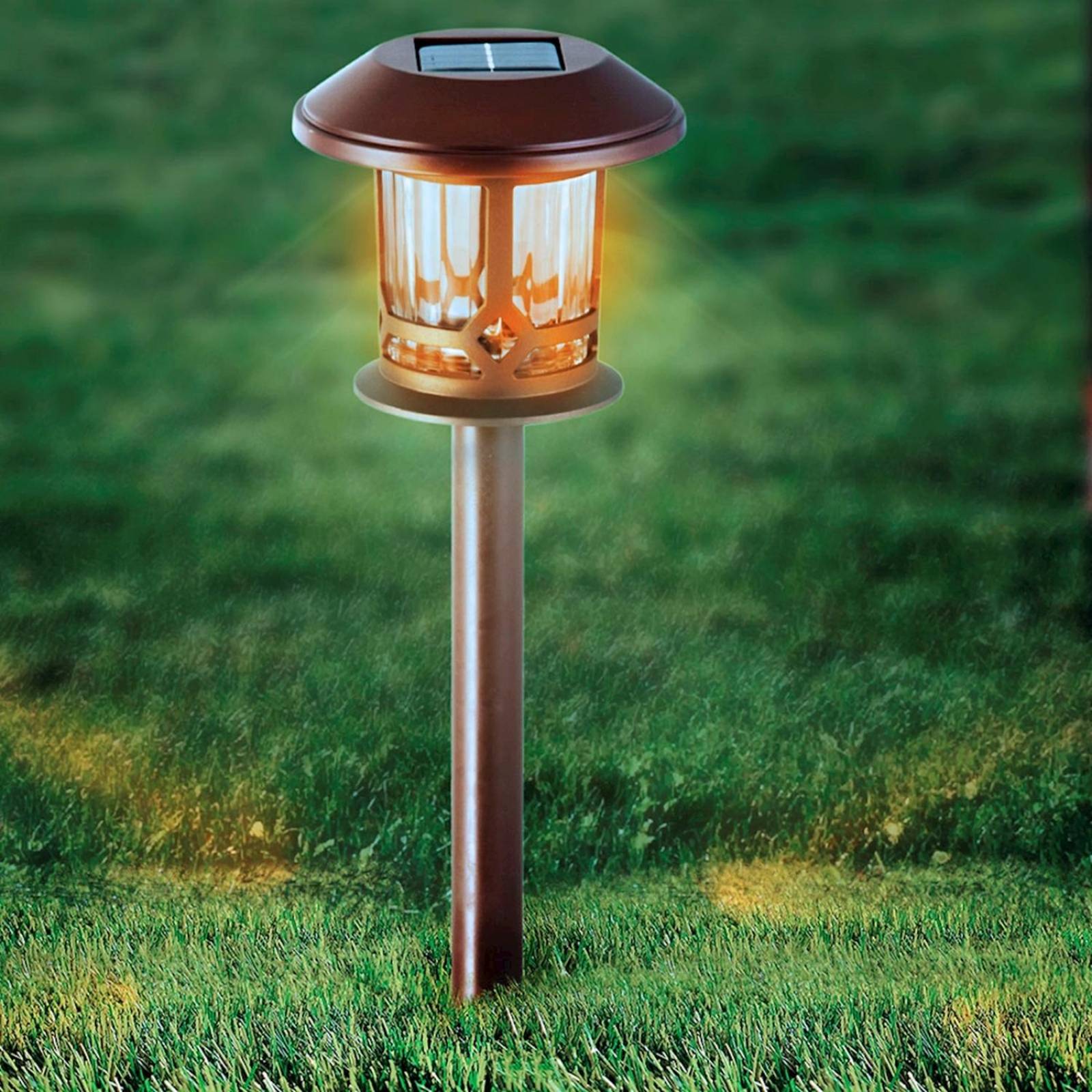 Lámpara solar de estaca led 0.2 watts 4 piezas