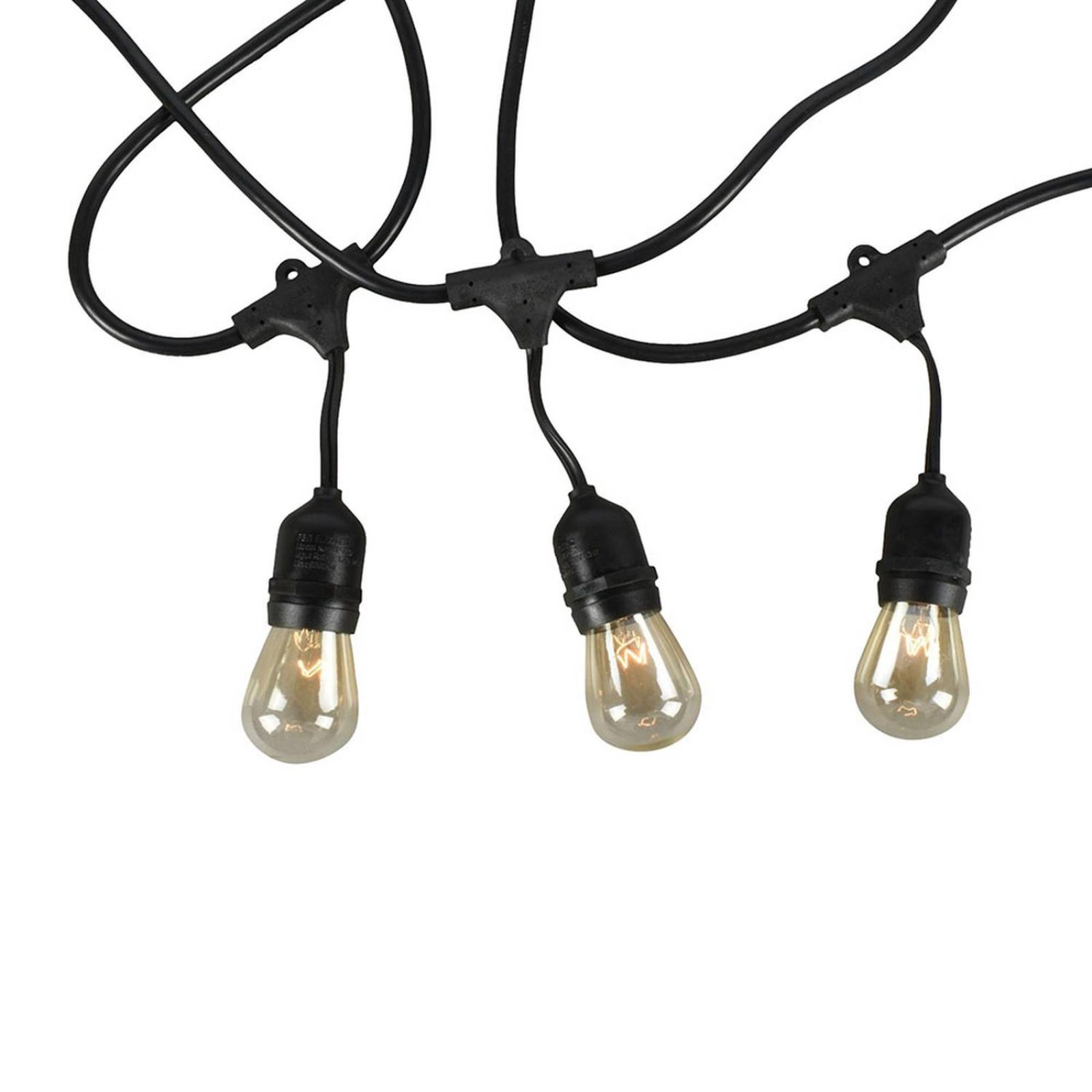 Serie de 10 luces luz amarilla tipo bombilla