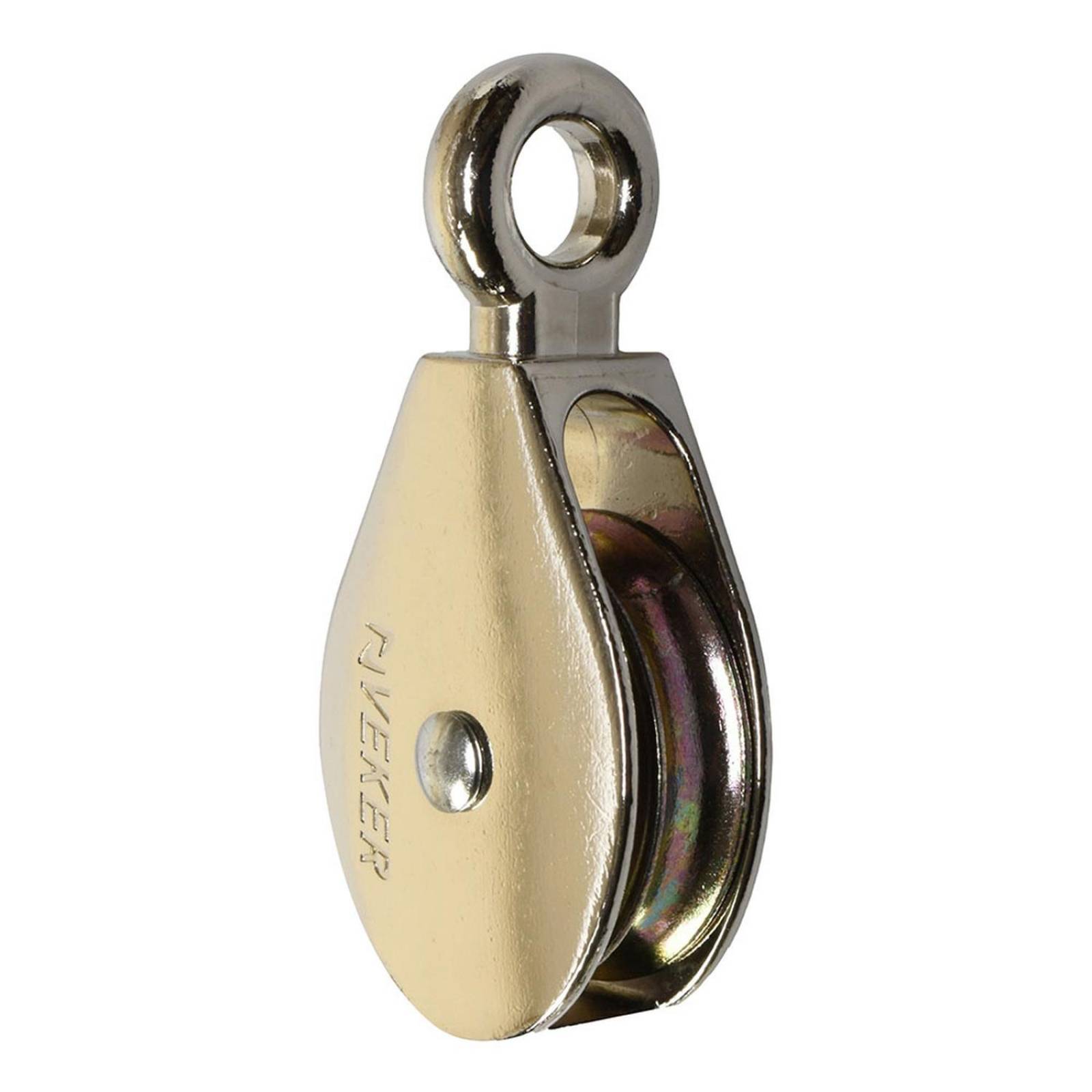 Polea sencilla de metal plata 2 pulgadas