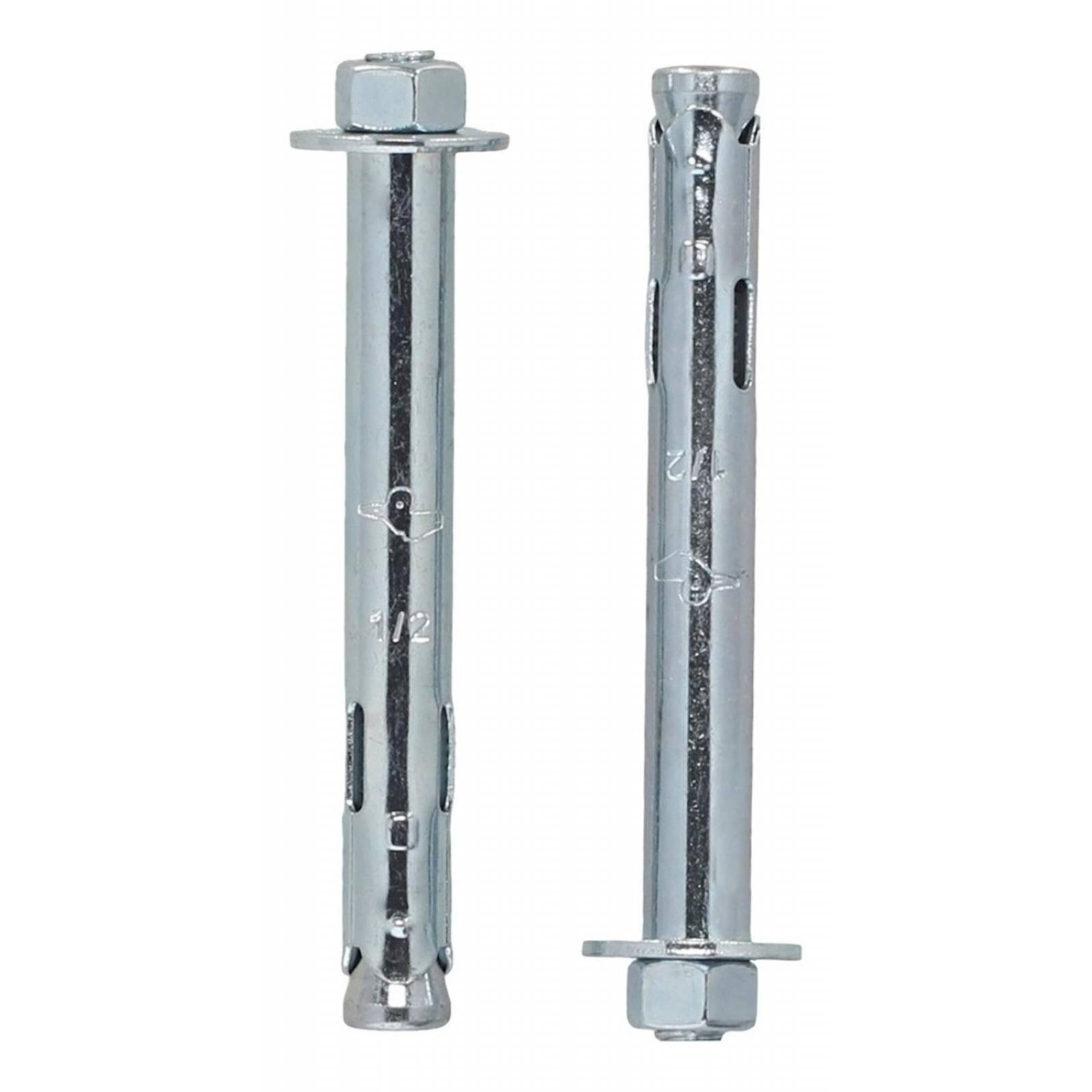 Anclaje De Camisa Para Concreto 1/2 X 4 Plata 10 Piezas 