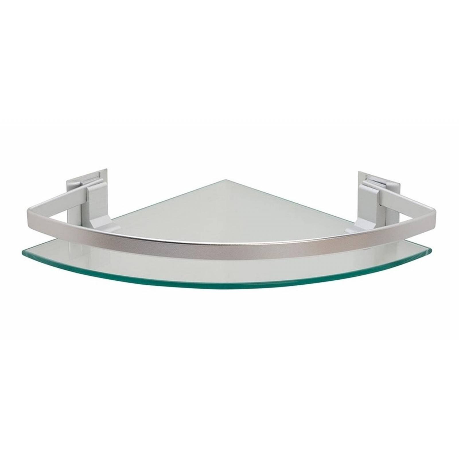 Repisa De Aluminio Esquinera Color Plata 24 X 24cm 