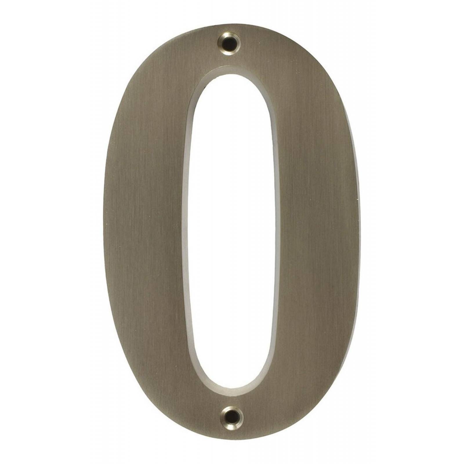 Número 0 De 12.7 X 7.8 Cm Plata 