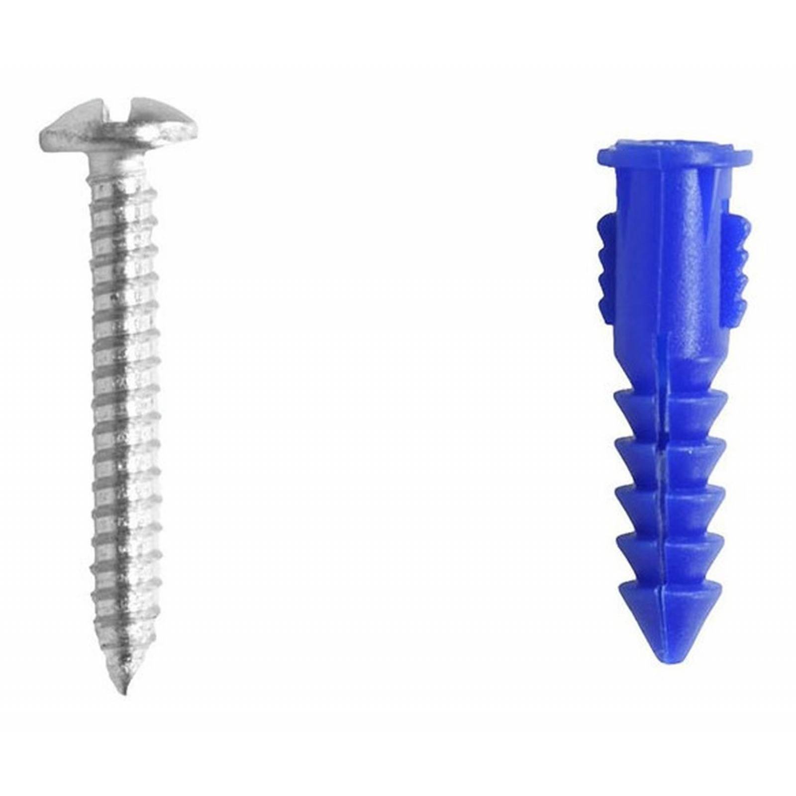 30 Taquetes Tornillos 1 1/4 Pulgadas Azul 