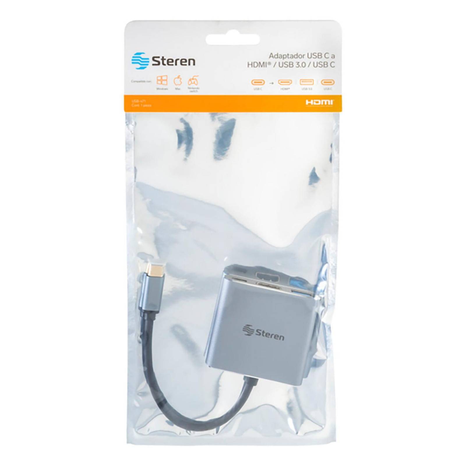 Adaptador usb c a hdmi / usb 3.0 / usb c 