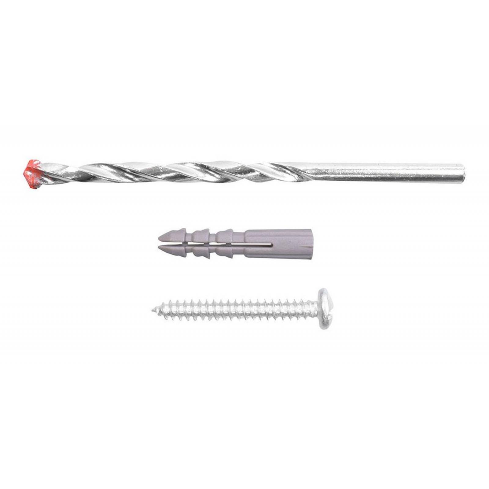 75 Taquetes Plástico Tornillos Y Broca1/4pulgada Gris