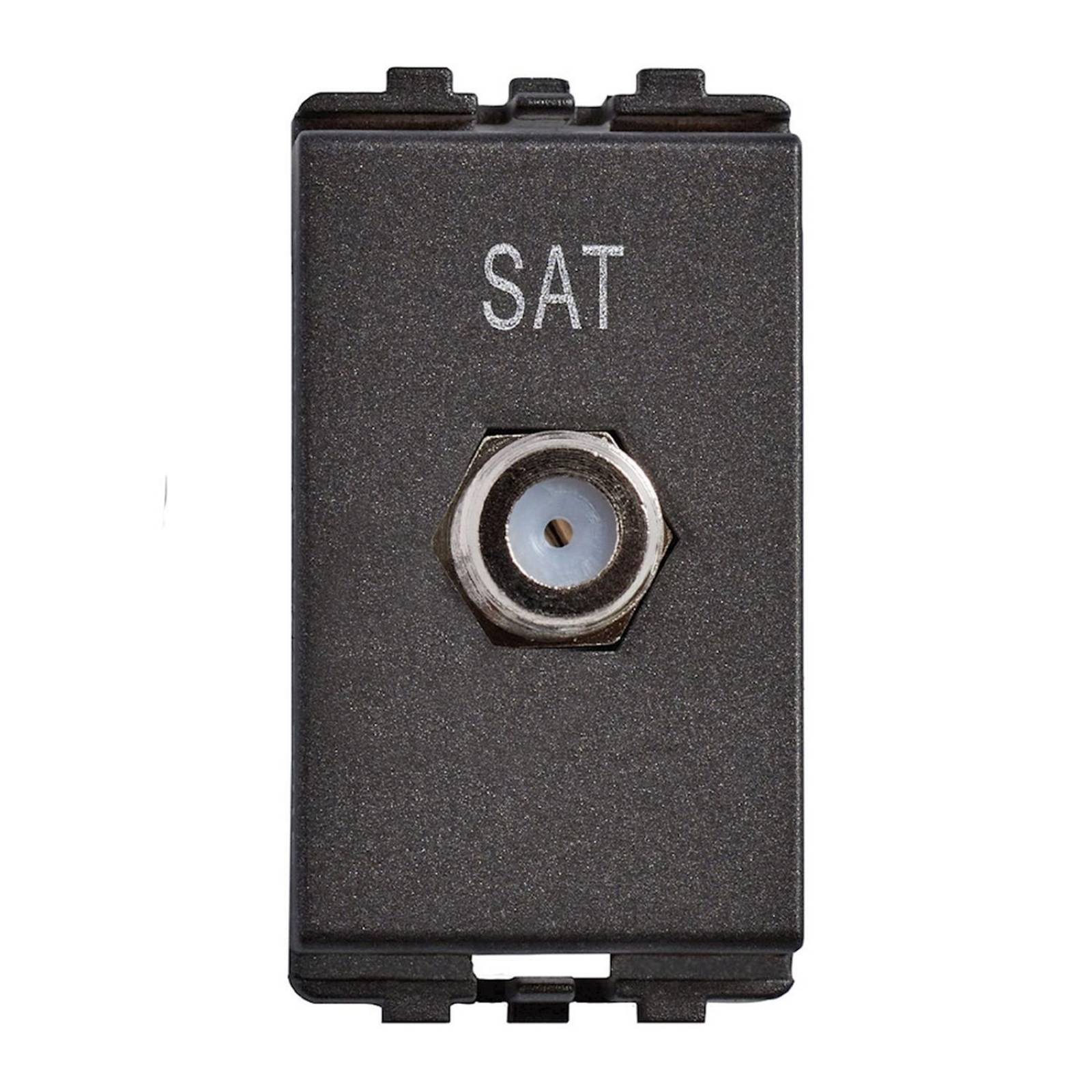 Toma para antena tv coaxial grafito estévez 