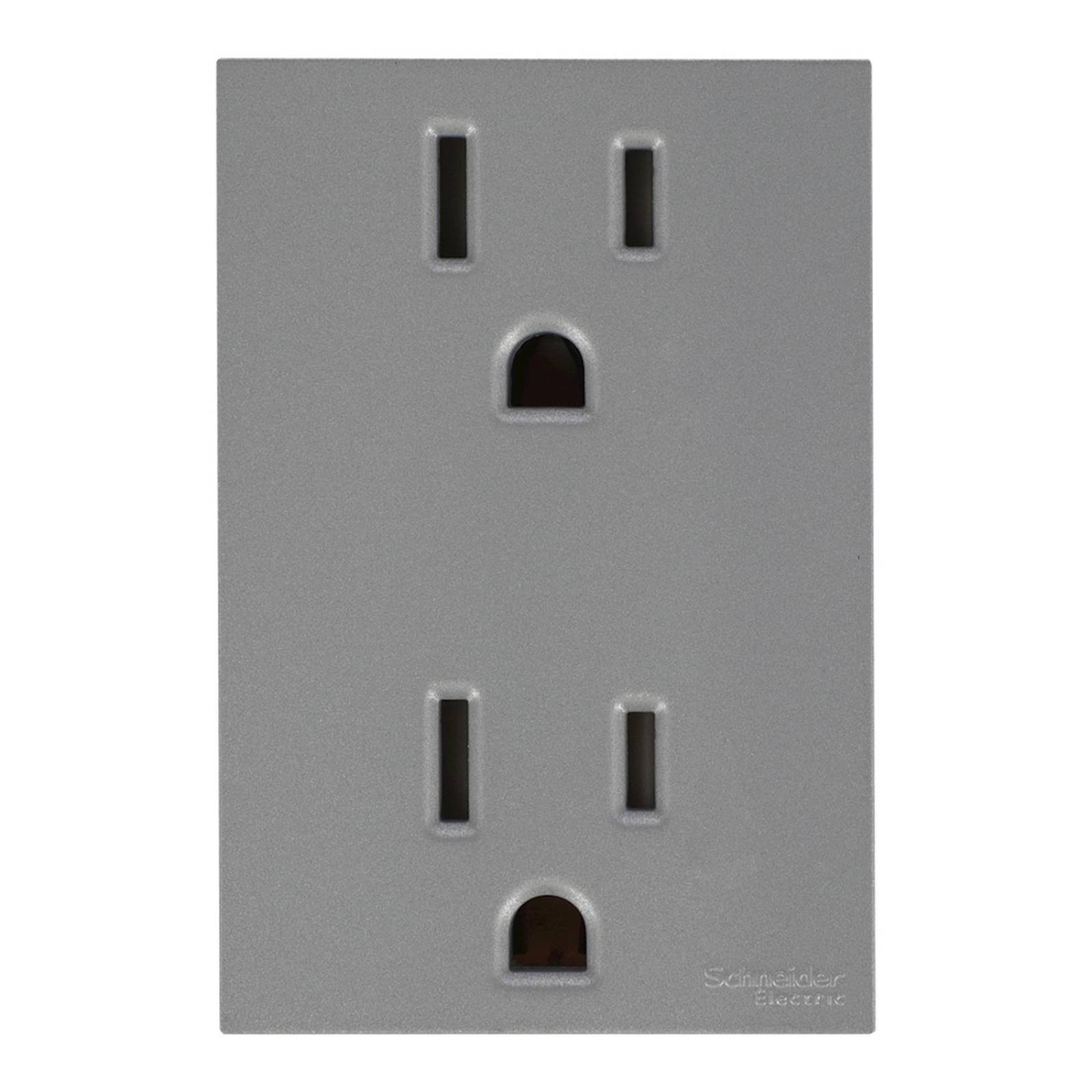 Contacto dúplex 2p+t plata orión schneider electric