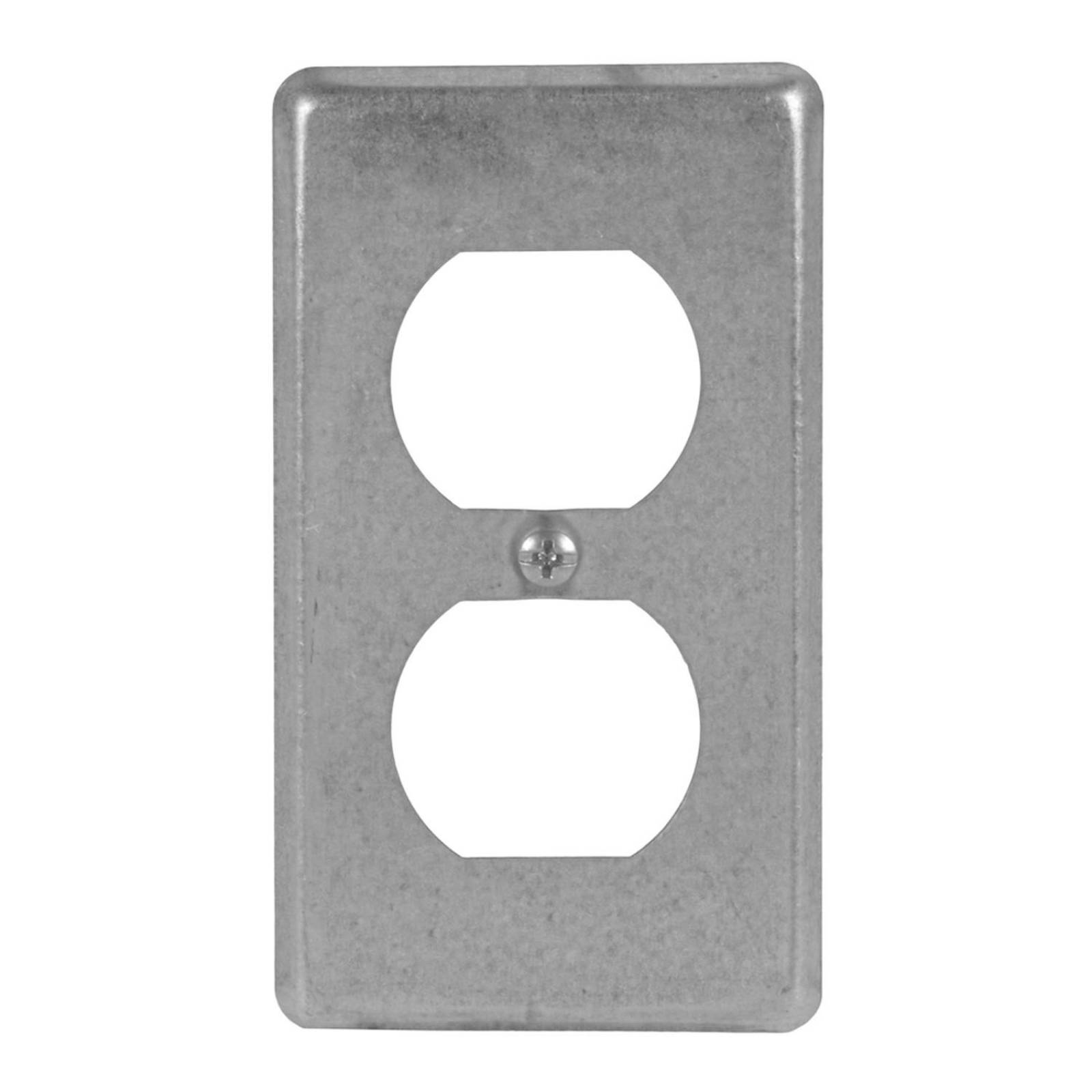 Tapa para caja chalupa con salida para contacto dúplex 