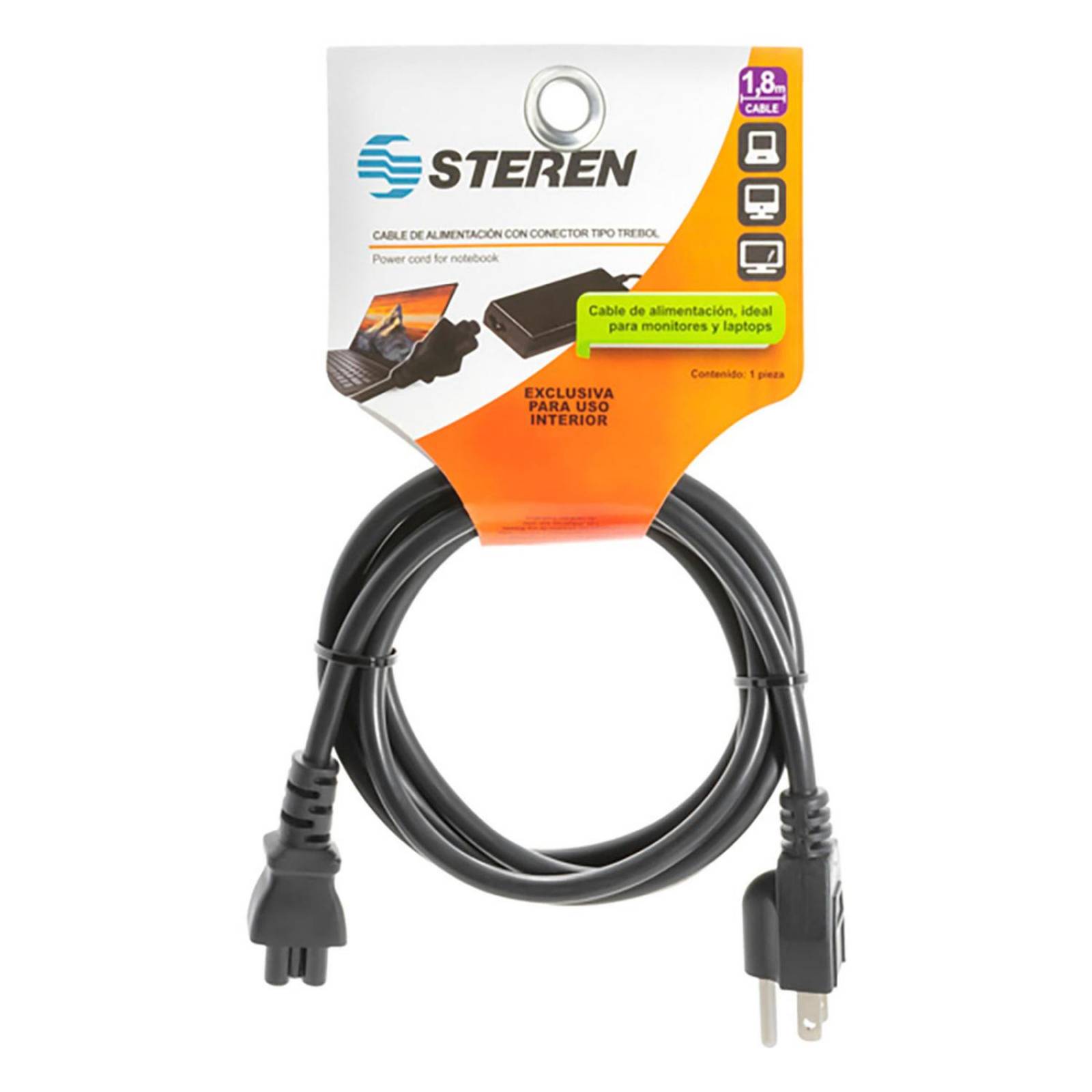 Cable de alimentación con conector trebol 