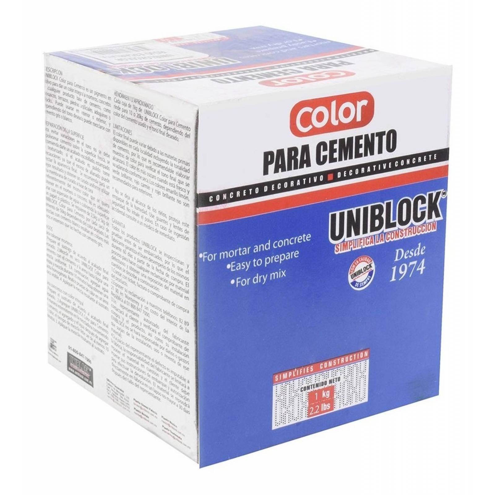 Color Para Cemento Rojo Escarlata 1 Kg