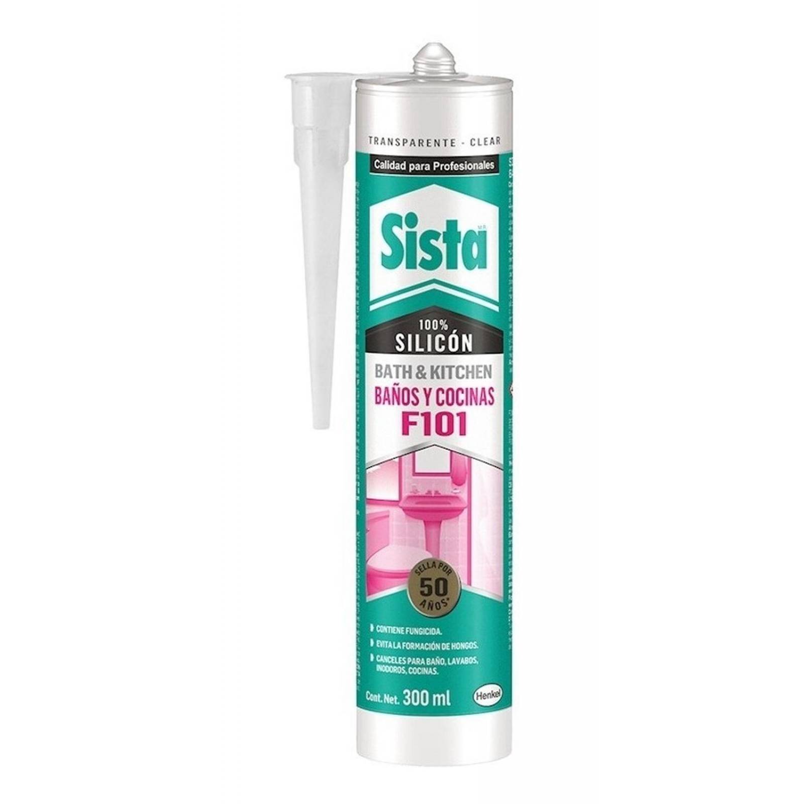 Sellador Sista F101 Baños Y Cocinas Transparente 300 Ml